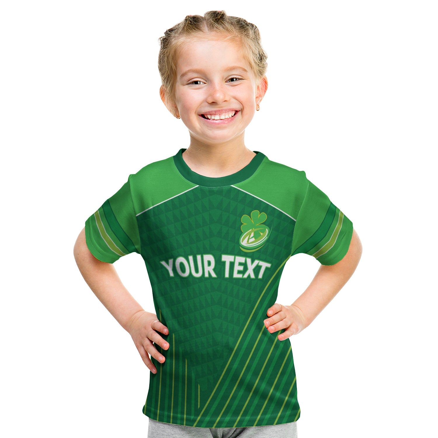 (Custom Personalised) Ireland Rugby T shirt KID Shamrock Irish - Vibe Hoodie Shop