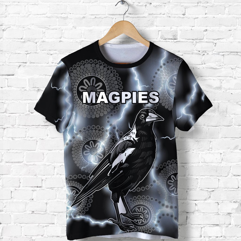 (Custom Personalised) Magpies Flash Newest T shirt Collingwood Style - Custom Text and Number - Vibe Hoodie Shop