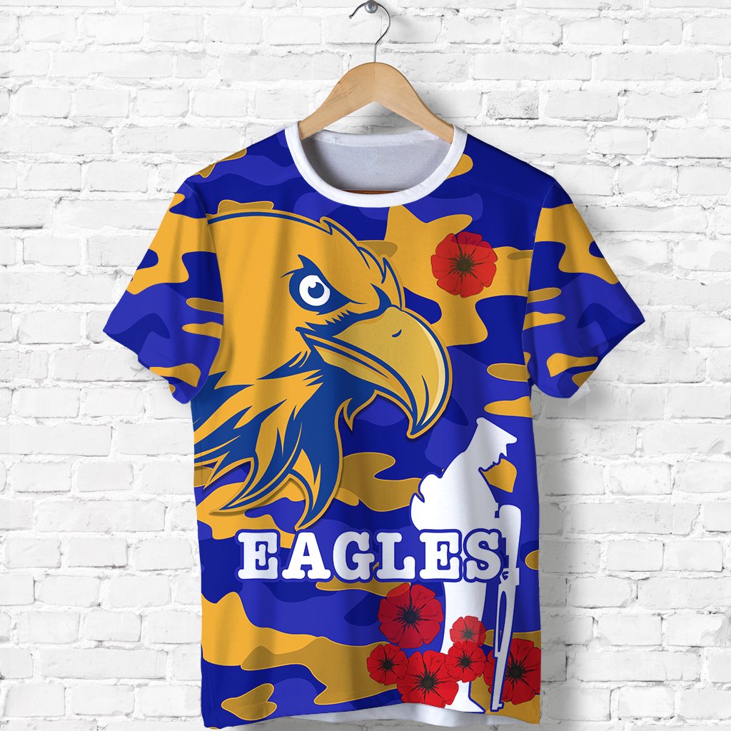 Eagles ANZAC T shirt West Coast Simple - Vibe Hoodie Shop