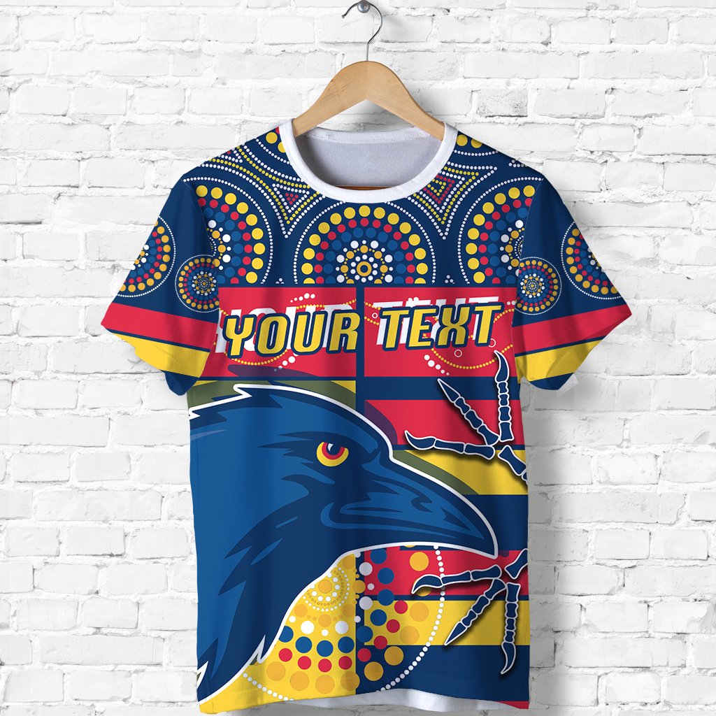 (Custom Personalised) Adelaide T shirt Indigenous Crows - Vibe Hoodie Shop