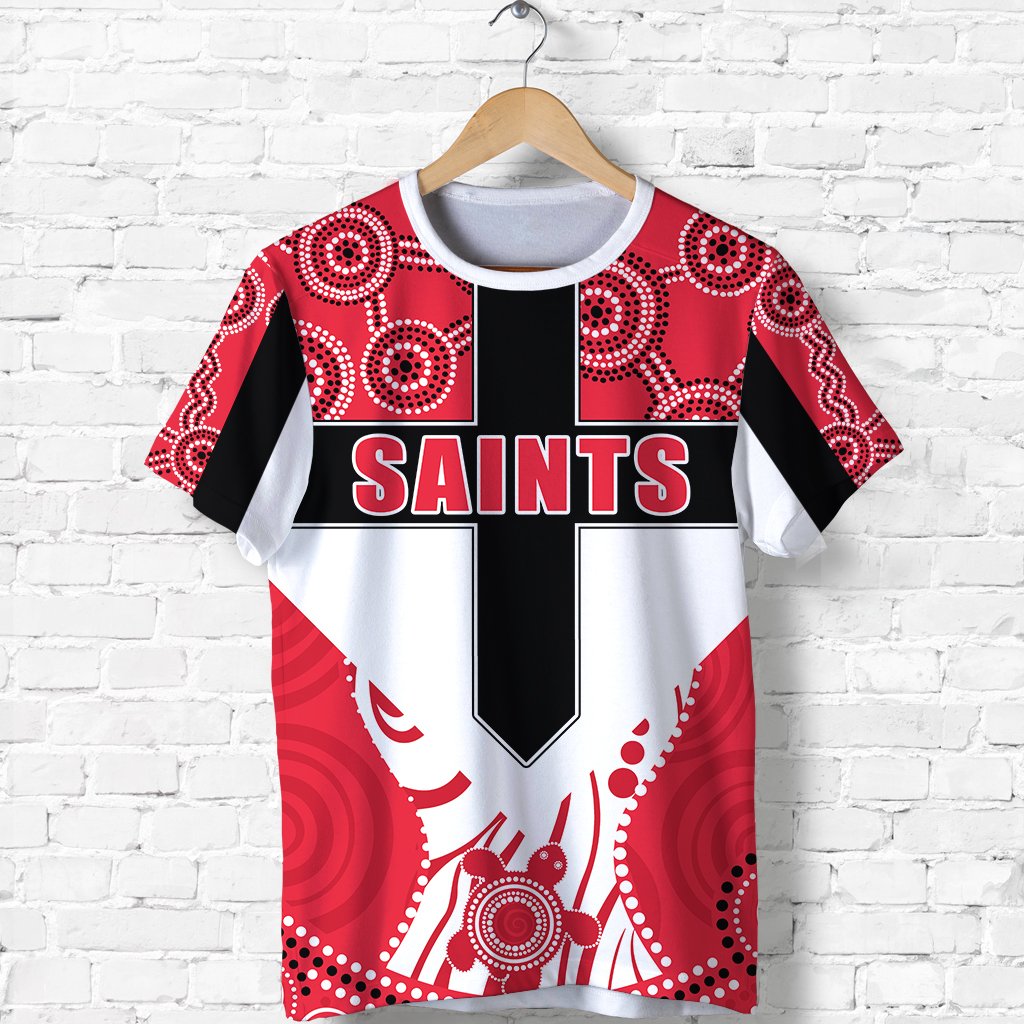 Saints Enthusiasm T shirt St Kilda Indigenous - Vibe Hoodie Shop