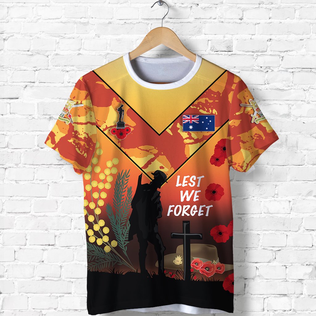 (Custom Personalised) Australian ANZAC Day T shirt Lest We Forget 2021 - Style - Vibe Hoodie Shop