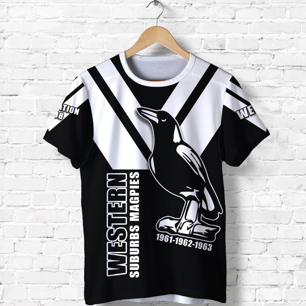 (Custom Personalised) Wests 1908 T shirt Western Suburbs Magpies - Vibe Hoodie Shop