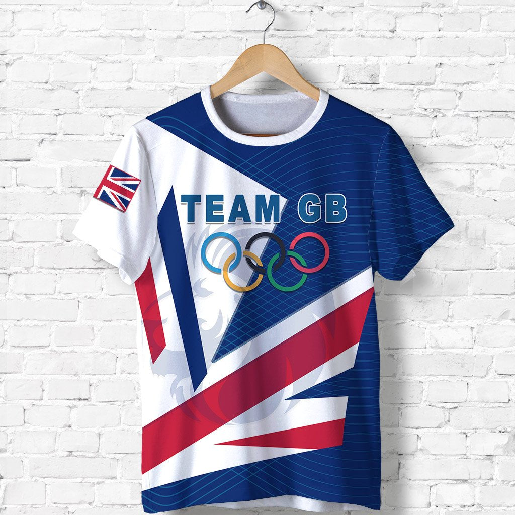 Team GB Sport T shirt Lion Unify - Blue - Vibe Hoodie Shop