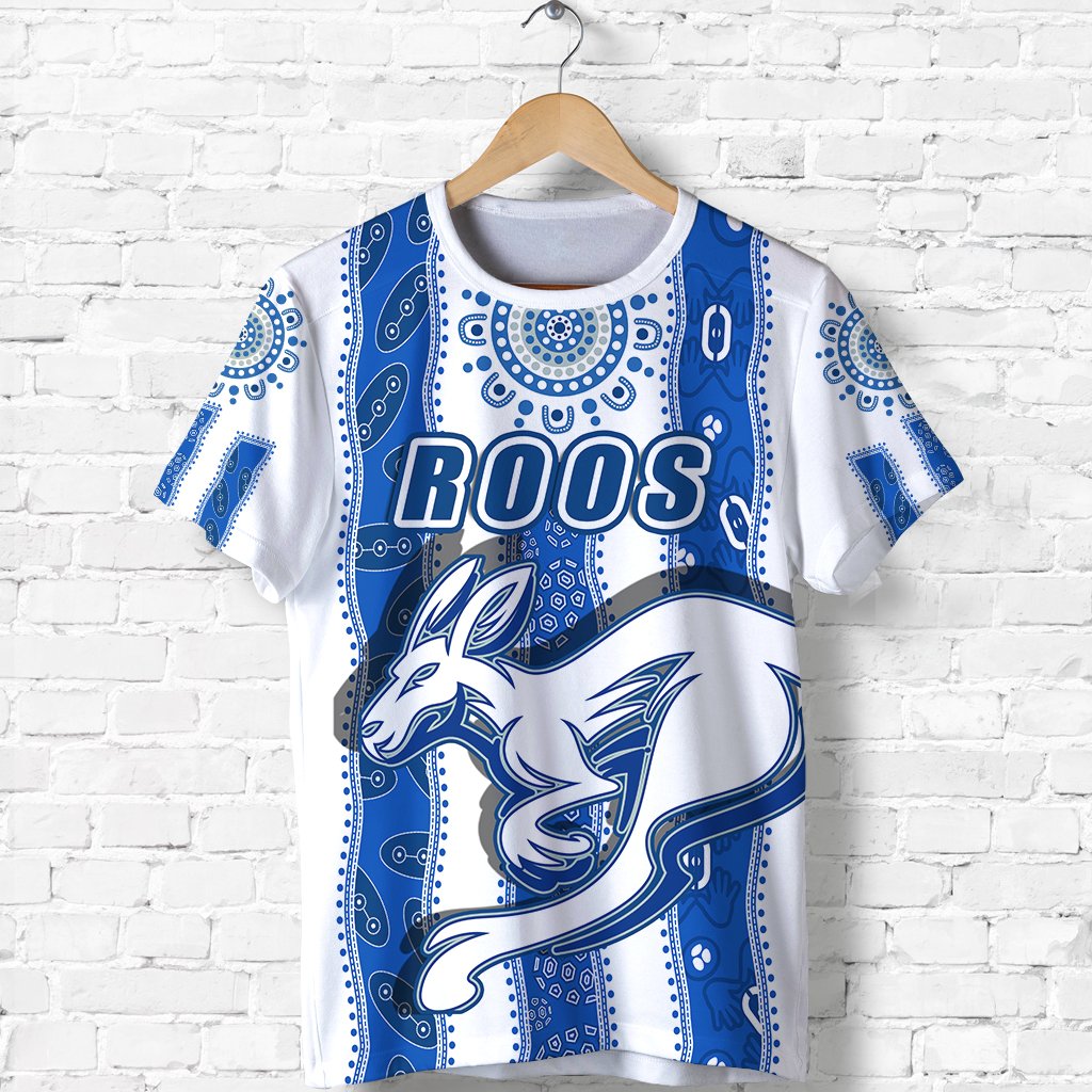 Melbourne Kangaroos T shirt Indigenous North - Roos White - Vibe Hoodie Shop