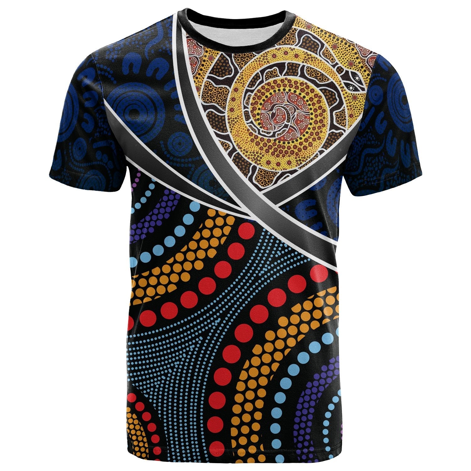 Australia Tshirt - Aboriginal Dot Panting Art With Snake - Vibe Hoodie Shop