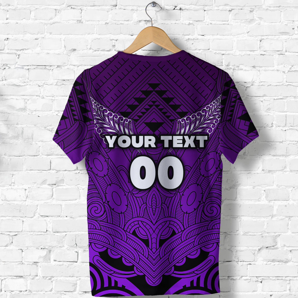 (Custom Personalised) Maori Aotearoa Manaia T shirt Simple Sport Style - Purple LT16 - Vibe Hoodie Shop