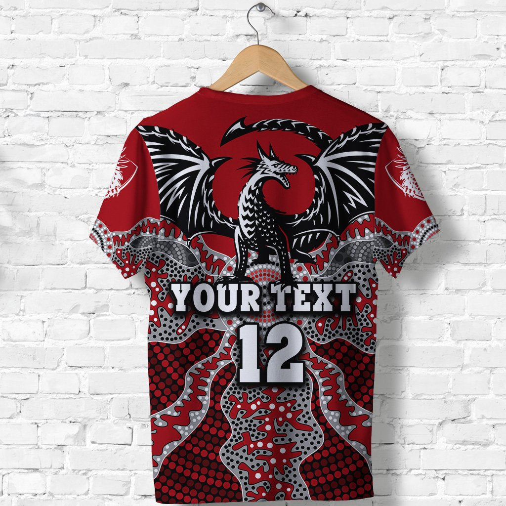 (Custom Personalised) Dragons T shirt St. George Aboriginal - Vibe Hoodie Shop