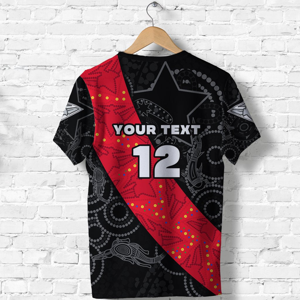 (Custom Personalised) Bombers NAIDOC Week T shirt Essendon Ingenious - Custom Text and Number - Vibe Hoodie Shop