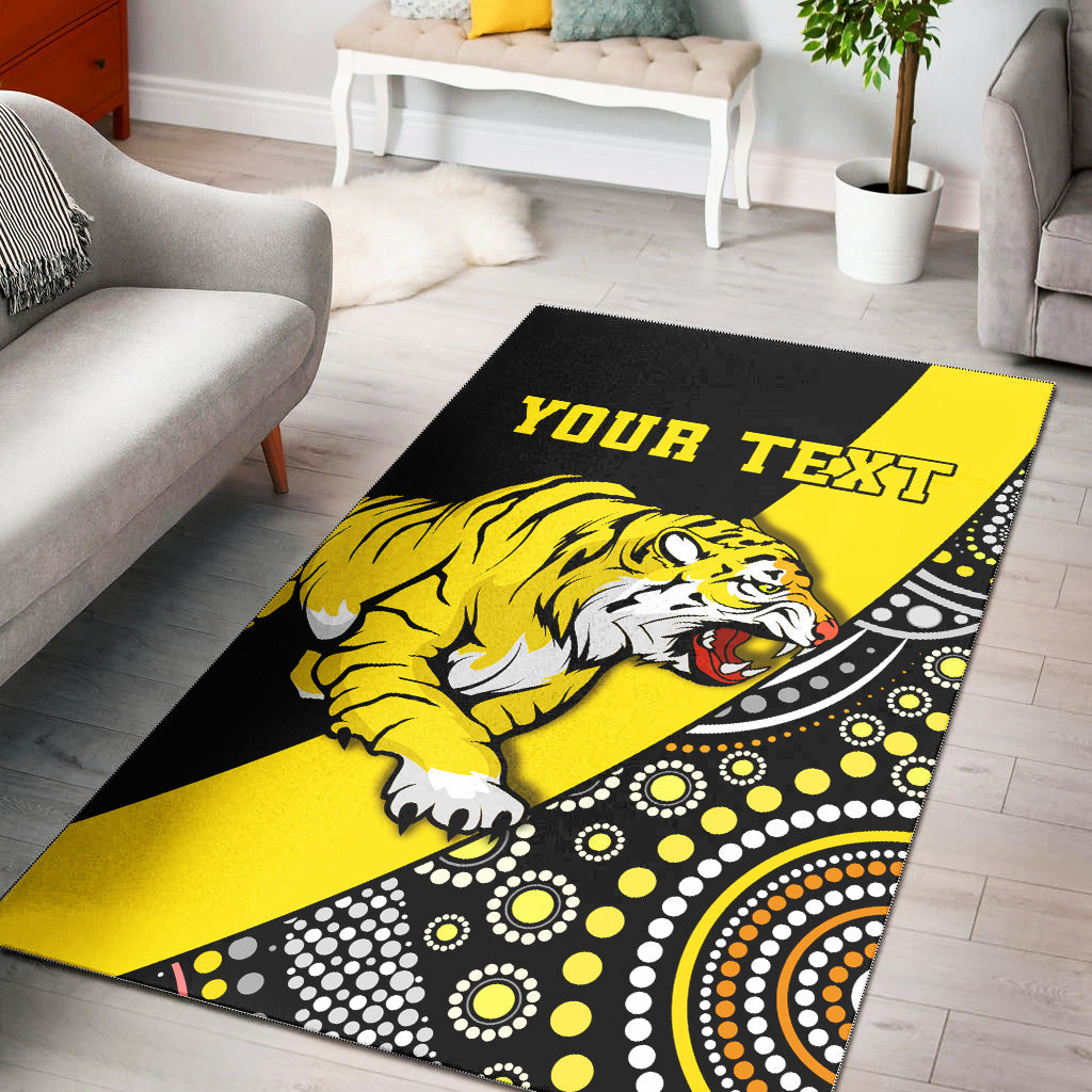 (Custom Personalised) Richmond Indigenous Area Rug Tigers Football - Vibe Hoodie Shop