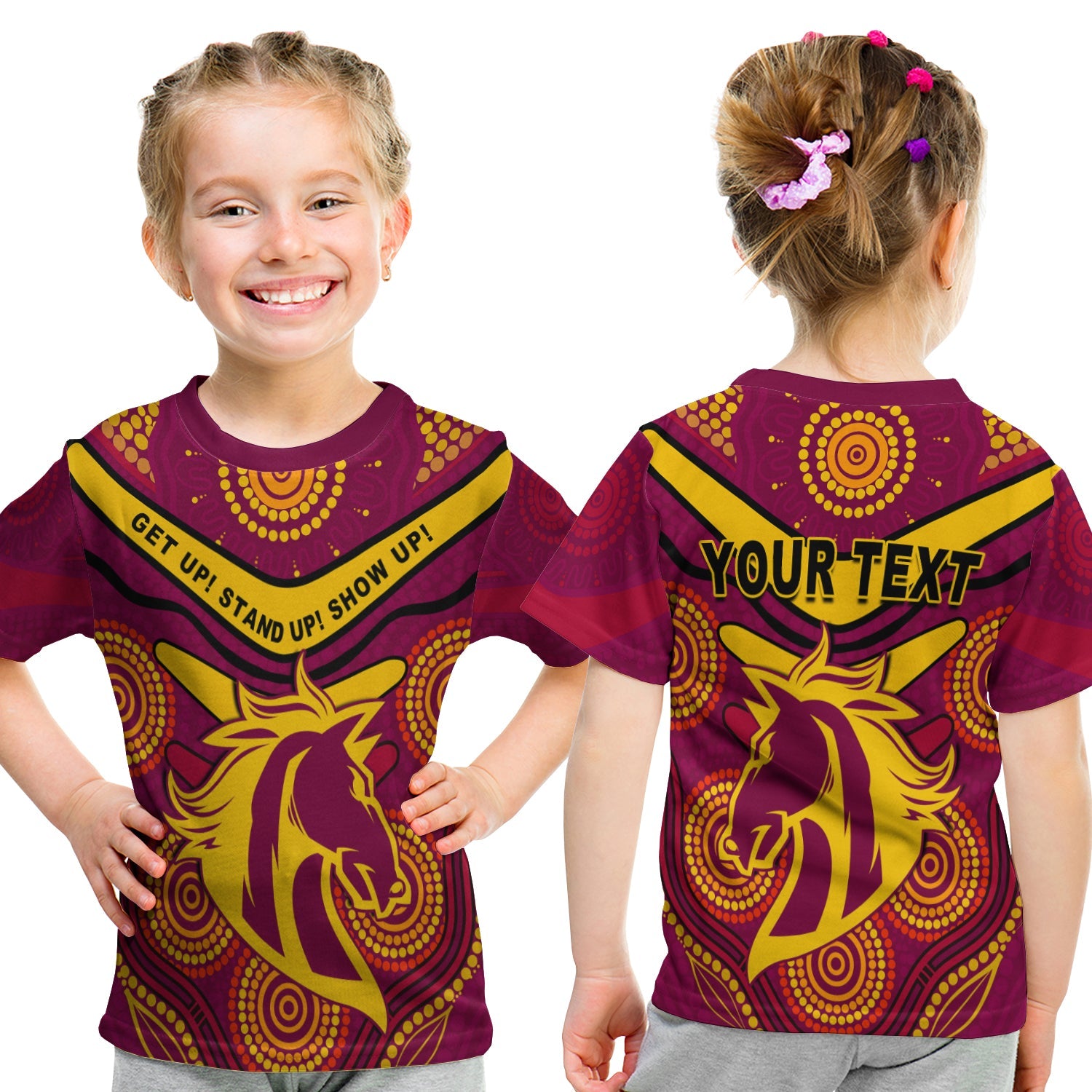 (Custom Personalised) Broncos NAIDOC Week 2022 T shirt KID Aboriginal Get Up - Vibe Hoodie Shop