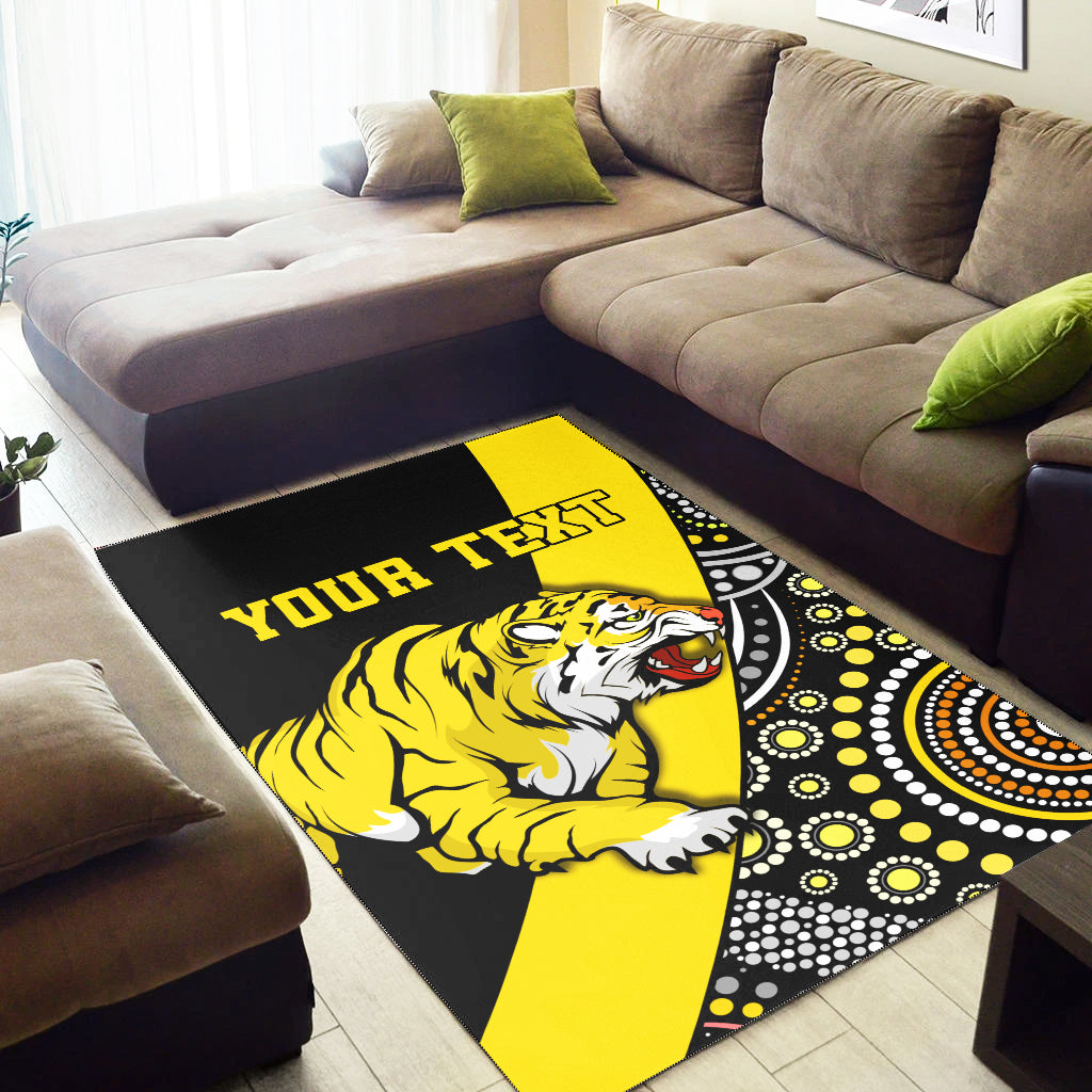 (Custom Personalised) Richmond Indigenous Area Rug Tigers Football - Vibe Hoodie Shop