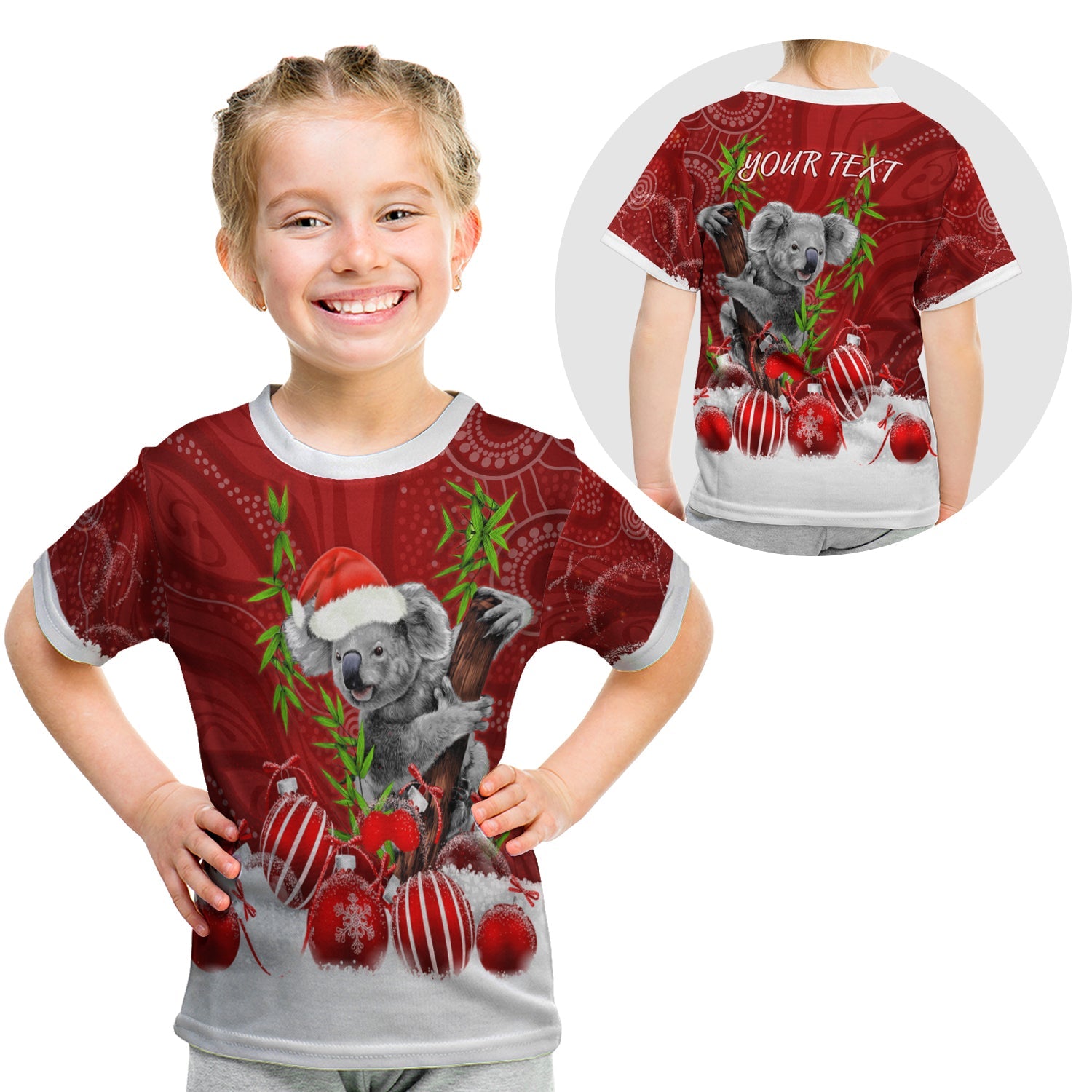 (Custom Personalised) Australia Koala Aboriginal T shirt KID Merry Christmas - Vibe Hoodie Shop