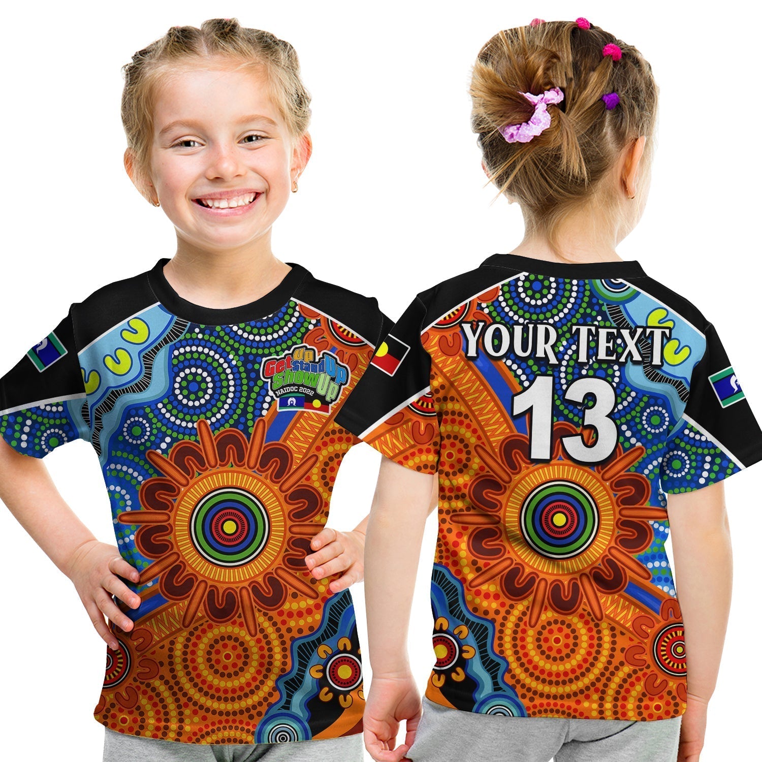 (Custom Text and Number) NAIDOC Week 2022 T Shirt Aboriginal and Torres Strait Islanders Together - Vibe Hoodie Shop