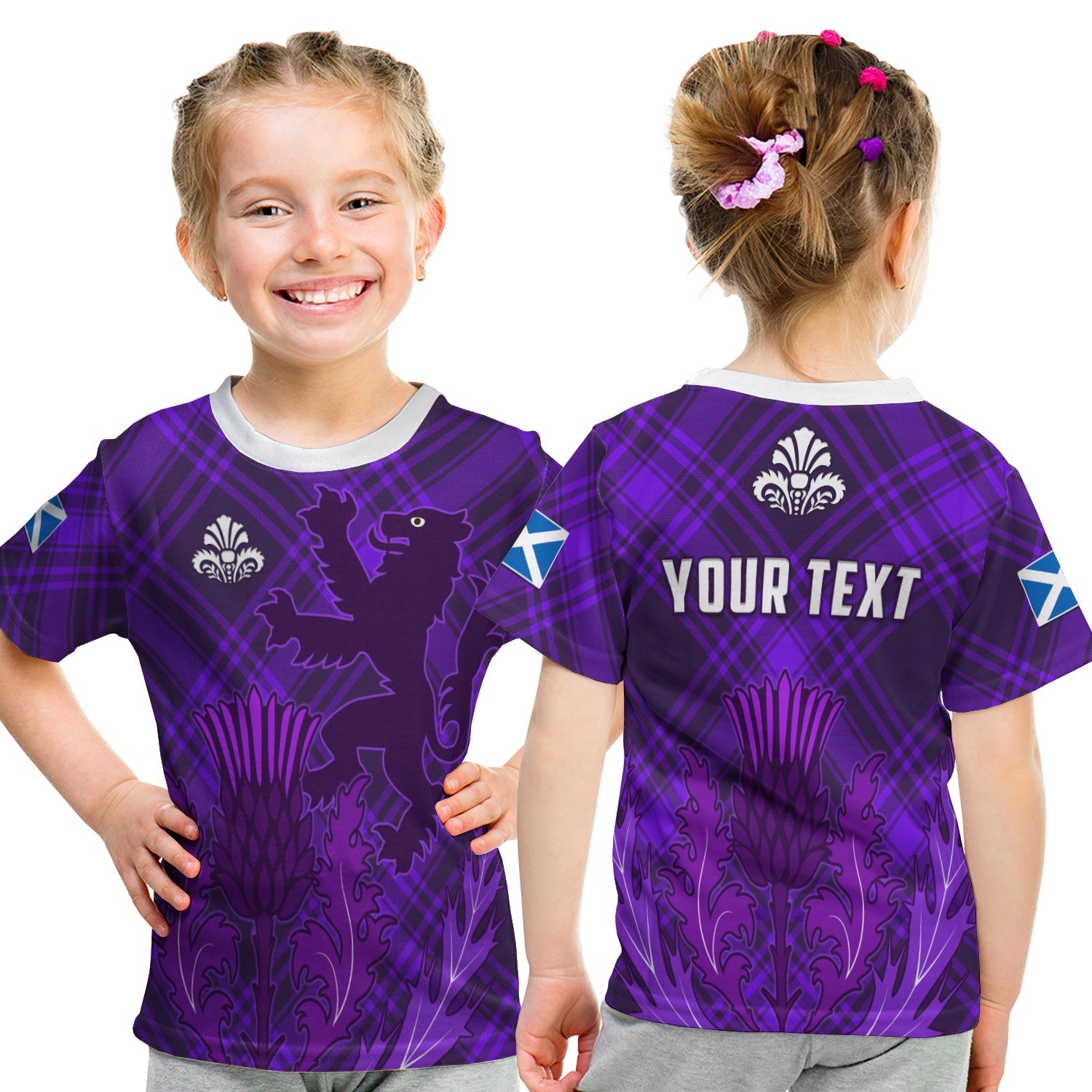 (Custom Personalised) Scotland T shirt KID Thistle Scottish Be Unique - Vibe Hoodie Shop