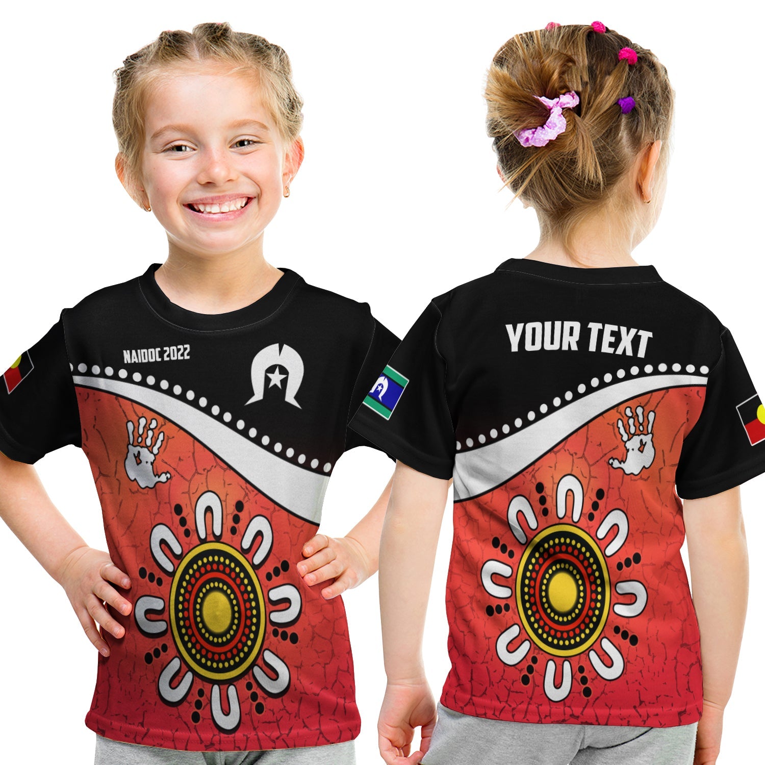 (Custom Personalised) NAIDOC Week 2022 T shirt KID Torres Strait Islanders Version Red Aboriginal The Dhari - Vibe Hoodie Shop