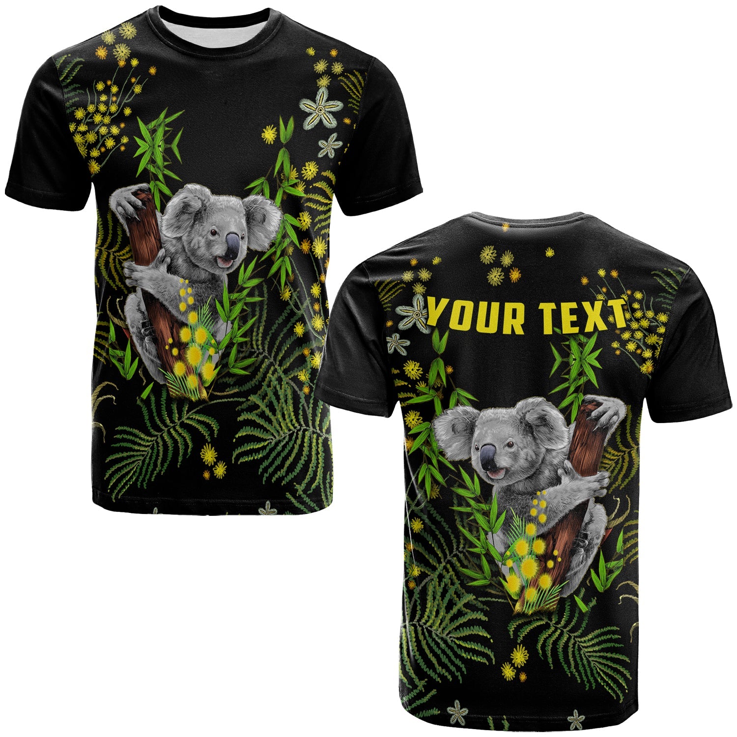 (Custom Personalised) Golden Wattle T shirt Koala Australia Acacia Pycnantha Version Simple - Vibe Hoodie Shop