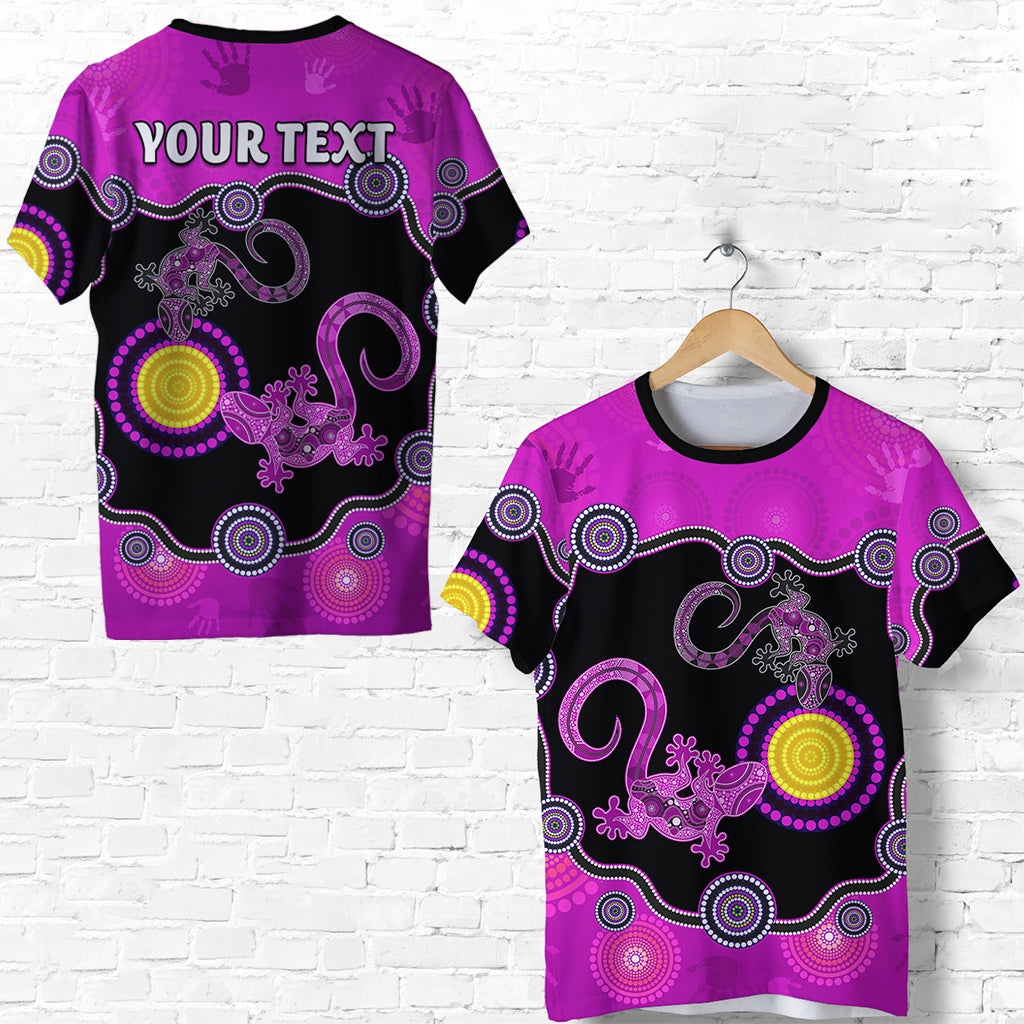 (Custom Personalised) Aboriginal Lizard T shirt Attracted Australia Version Purple - Vibe Hoodie Shop