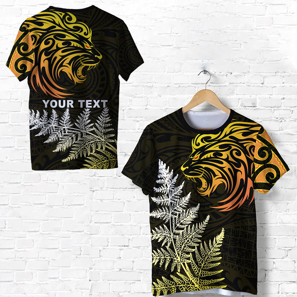 (Custom Personalised) Lion Maori T shirt Aotearoa mix Silver Fern - Vibe Hoodie Shop