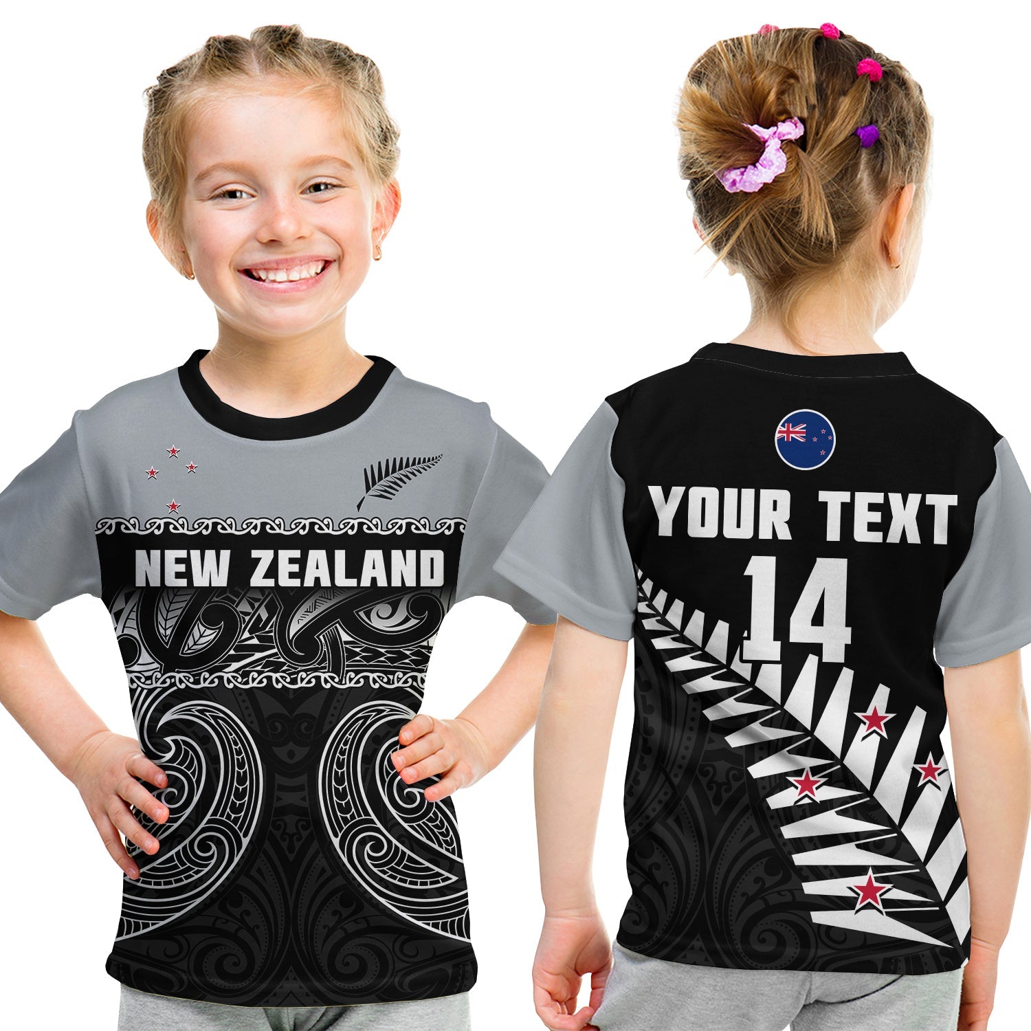 (Custom Text And Number) New Zealand 2022 Cricket T Shirt Black Cap Silver Fern Maori - Vibe Hoodie Shop