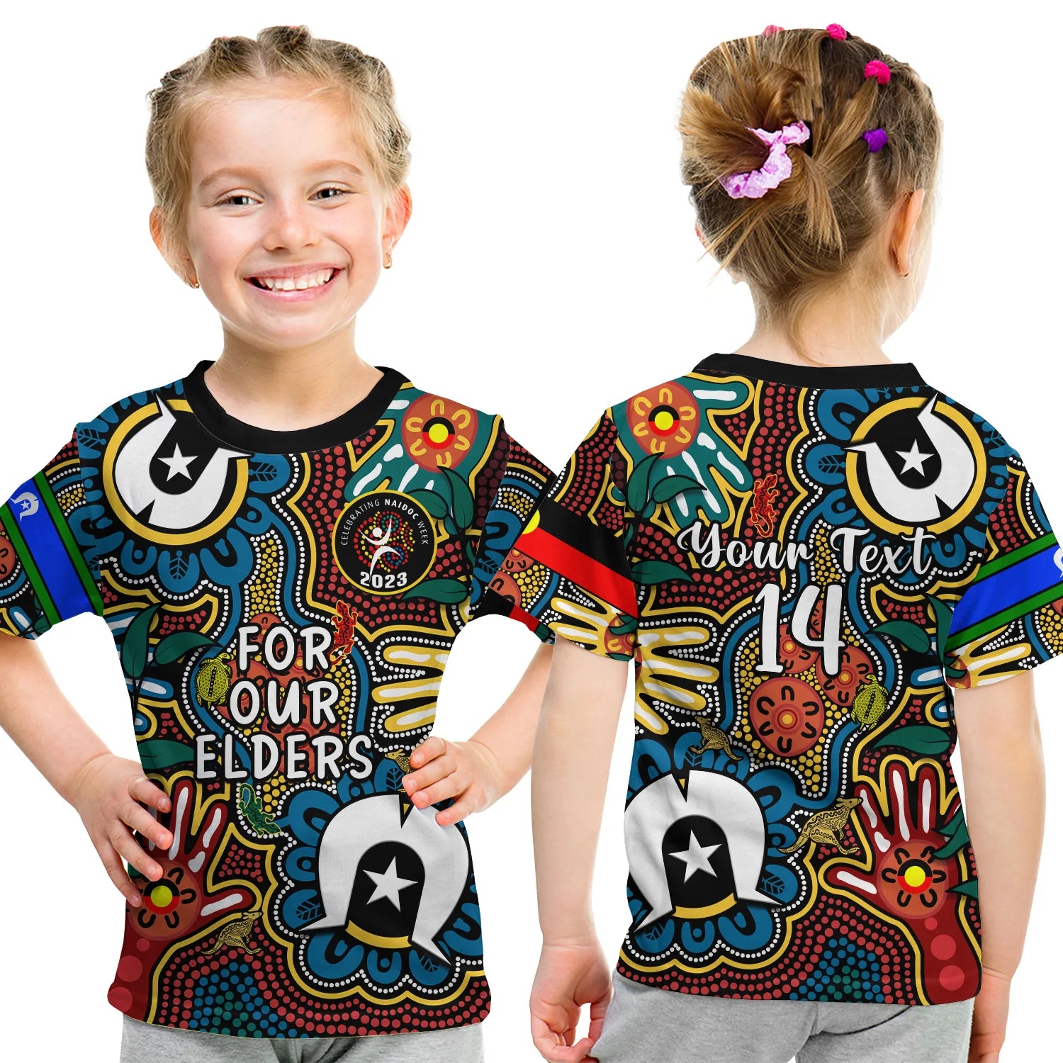 (Custom Text And Number) Australia NAIDOC Week 2023 T Shirt For Our Elders Indigenous - Vibe Hoodie Shop