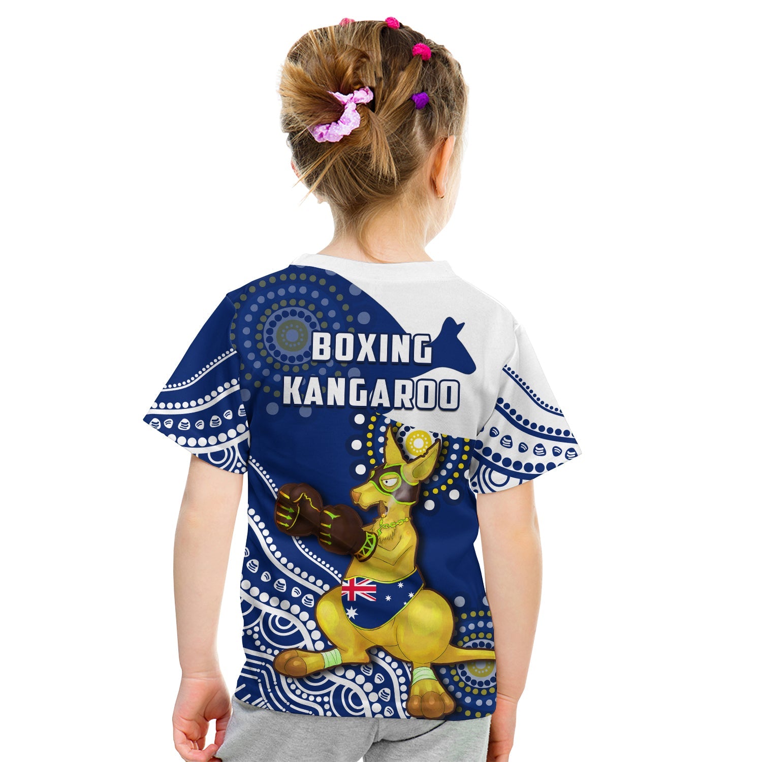 Australia T Shirt Boxing Kangaroo Indigenous Flag Color Art - Vibe Hoodie Shop