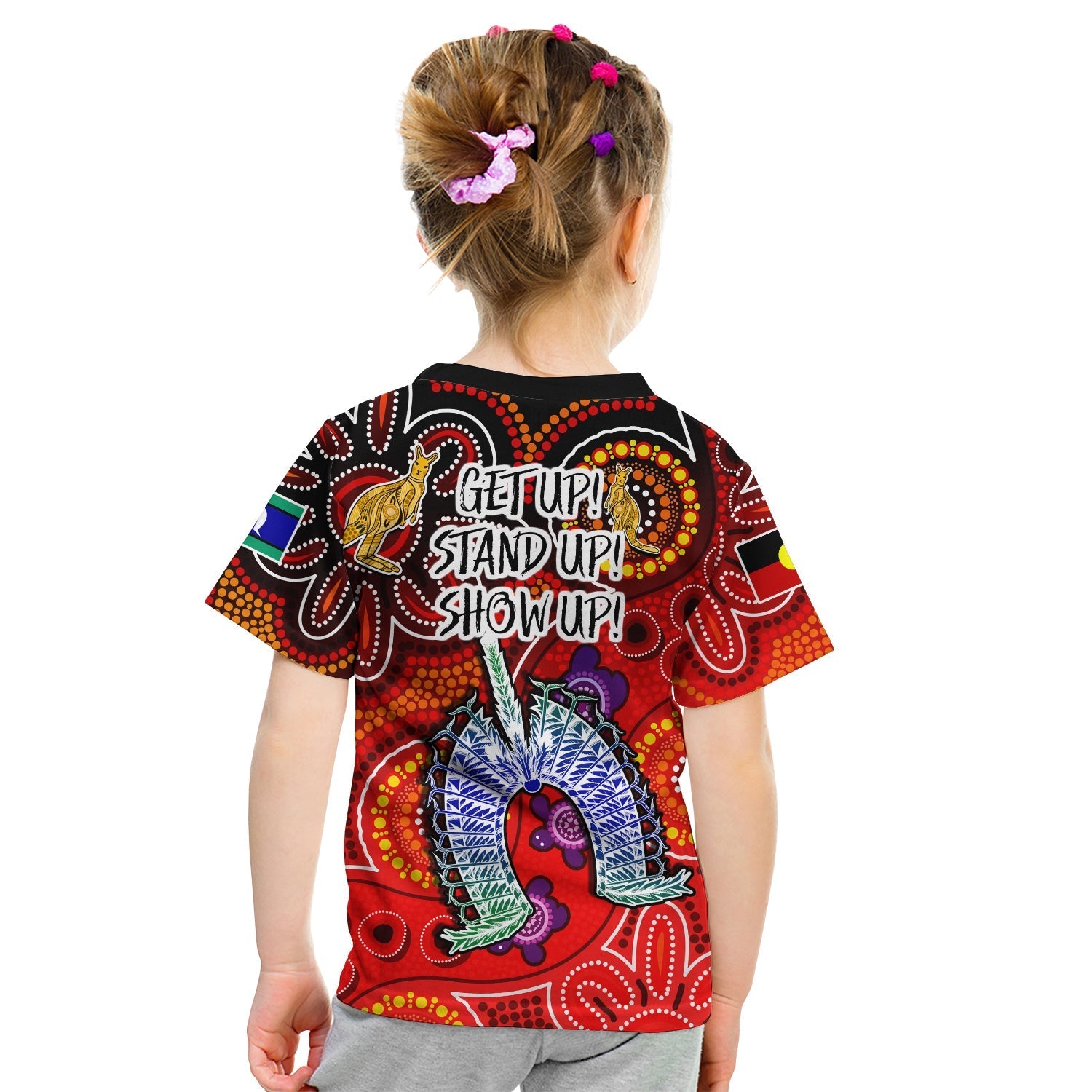 Australia NAIDOC Week T shirt Australian Aboriginal Dhari Kangaroo Artsy Style - Vibe Hoodie Shop