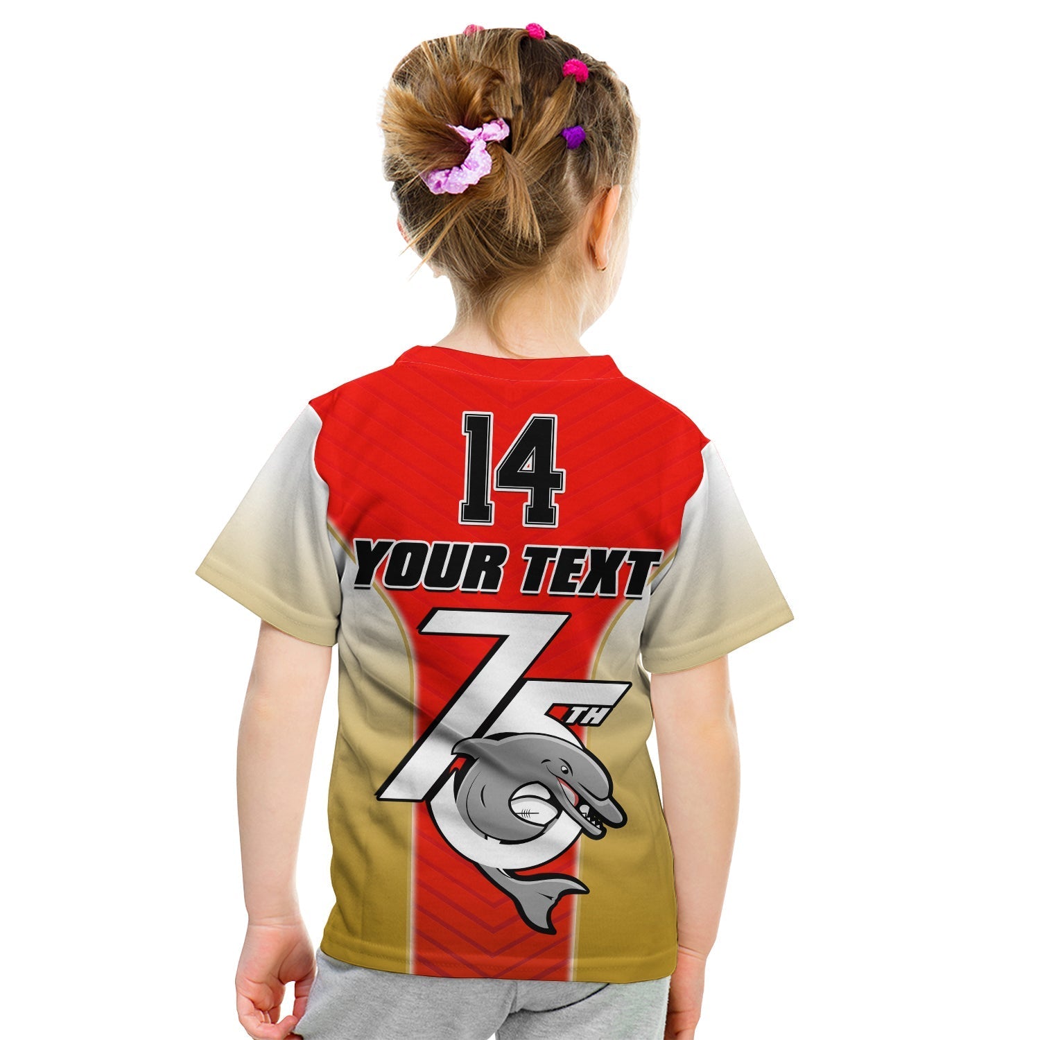 (Custom Text And Number) Dolphins Rugby T shirt KID Since 1947 Dynamic Version - Vibe Hoodie Shop