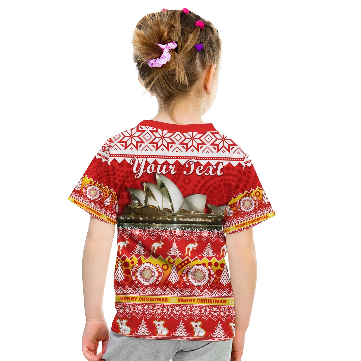 (Custom Personalised) Australia T Shirt Sydney Opera House Aboriginal Art Merry Christmas - Vibe Hoodie Shop