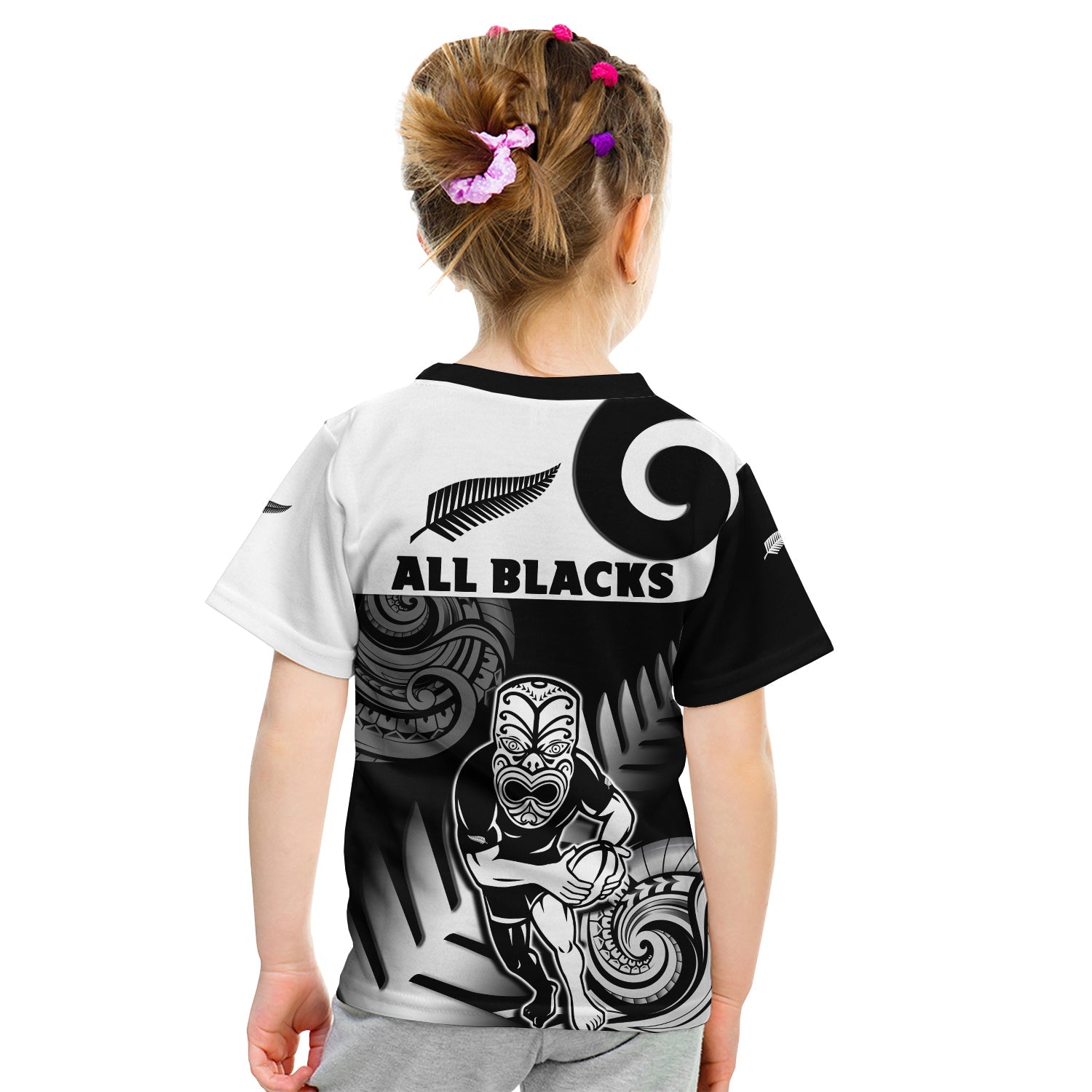 New Zealand Silver Fern Rugby T Shirt KID All Black Maori Koru - Vibe Hoodie Shop