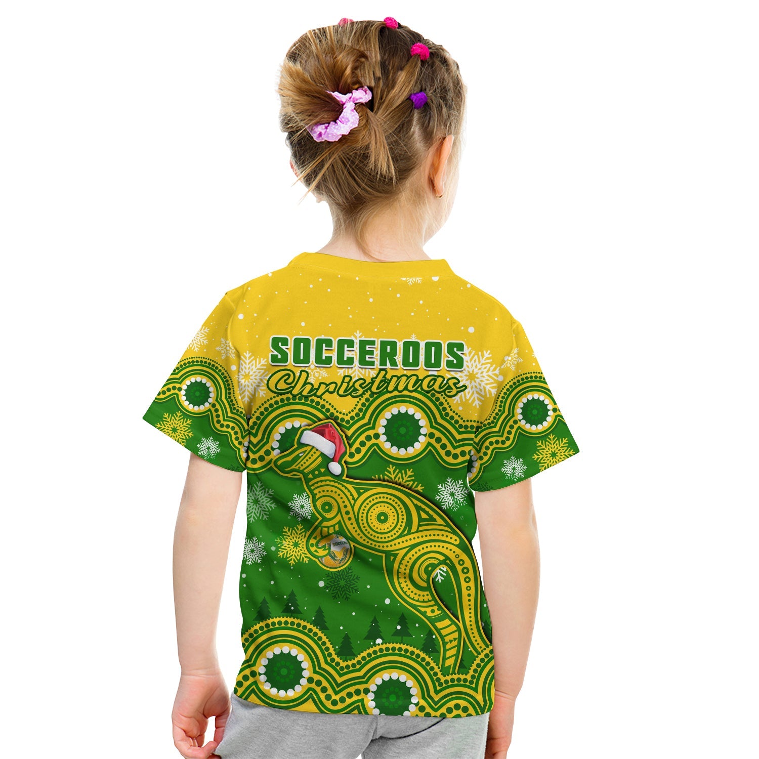 Australia Soccer Christmas T Shirt Socceroos Indigenous Kangaroo - Vibe Hoodie Shop