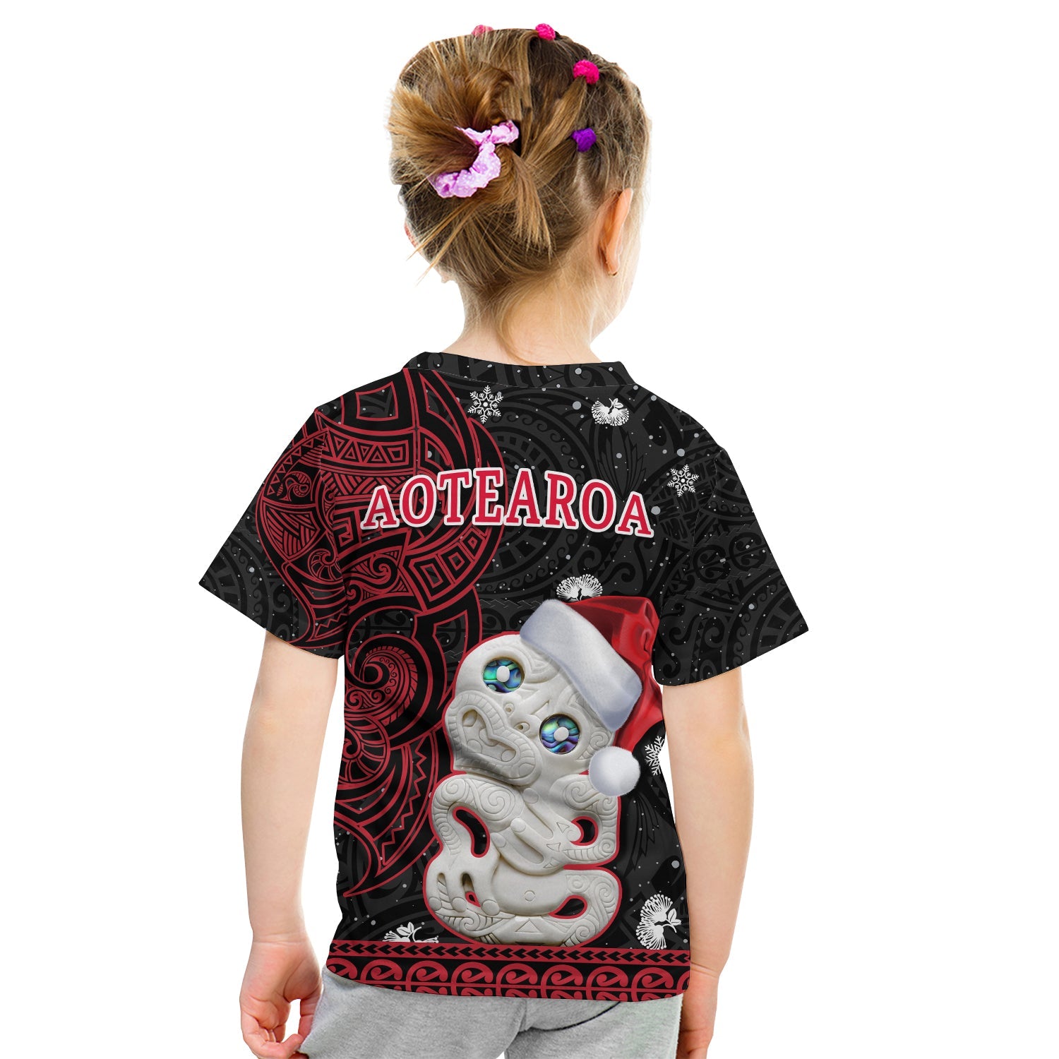 New Zealand Christmas T Shirt Hei Tiki Red Pohutukawa Meri Kirihimete - Vibe Hoodie Shop