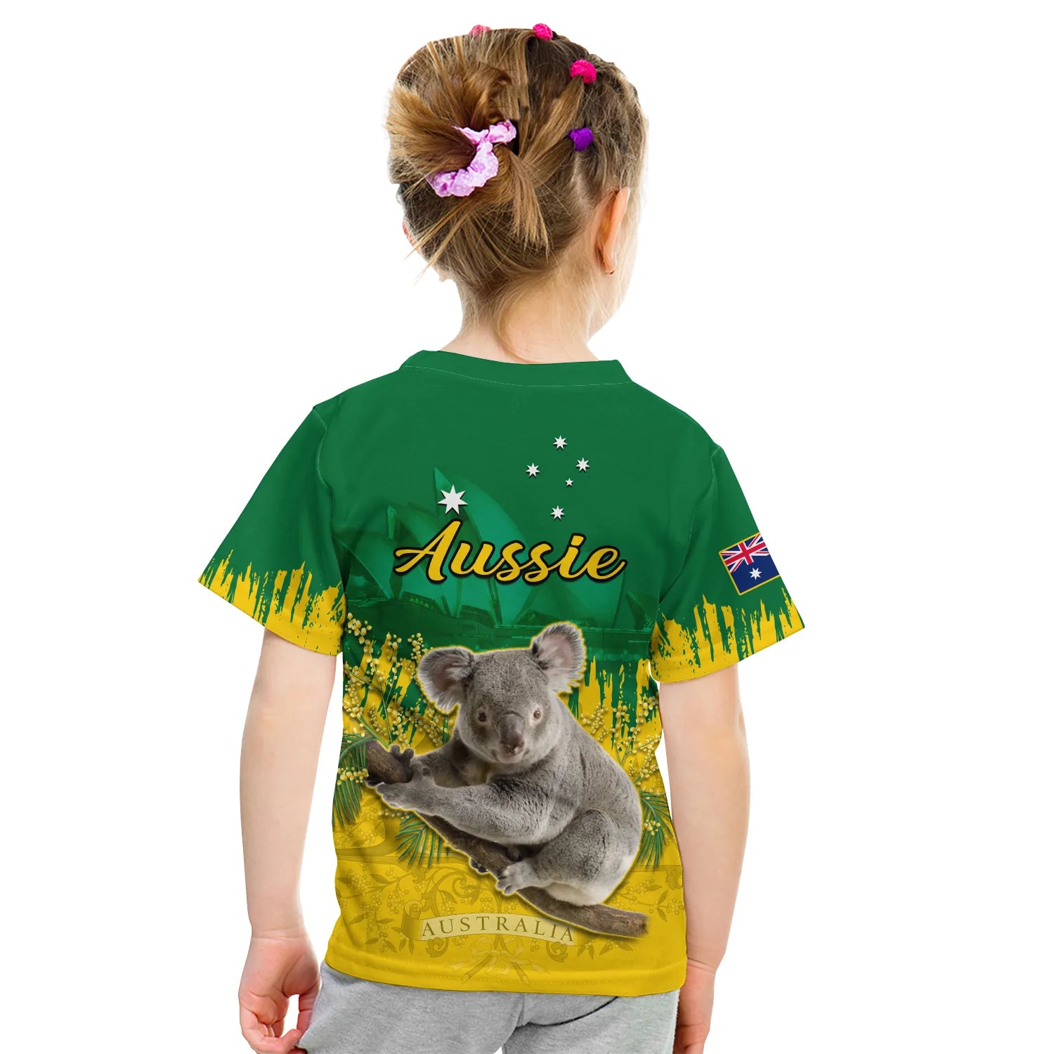 Australia Day T Shirt KID Koala Sydney Opera House National Color - Vibe Hoodie Shop