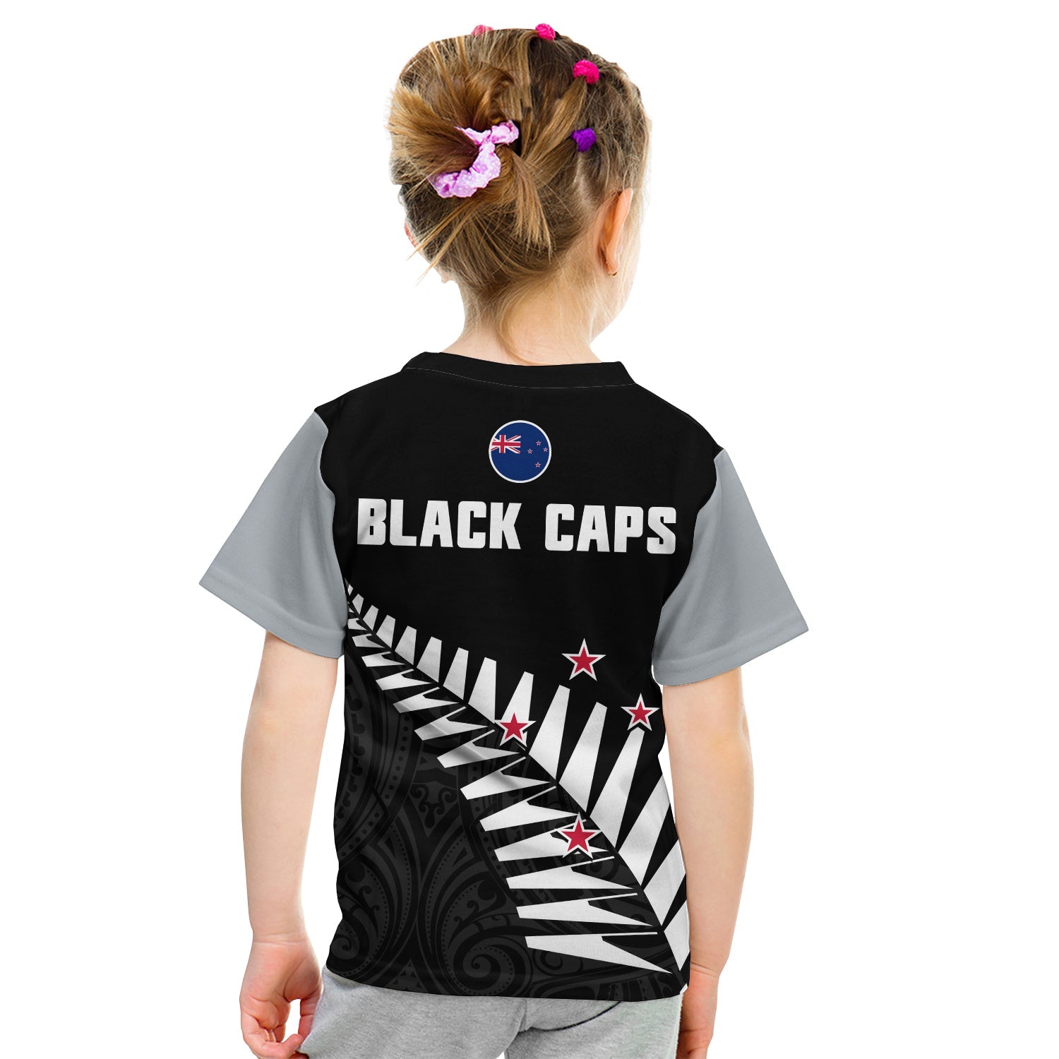 New Zealand 2022 Cricket T Shirt Black Cap Silver Fern Maori - Vibe Hoodie Shop