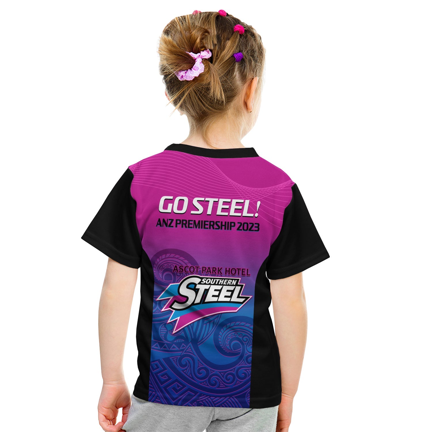 Aotearoa Netball T Shirt Southern Steel 2023 ANZ Premiership - Vibe Hoodie Shop