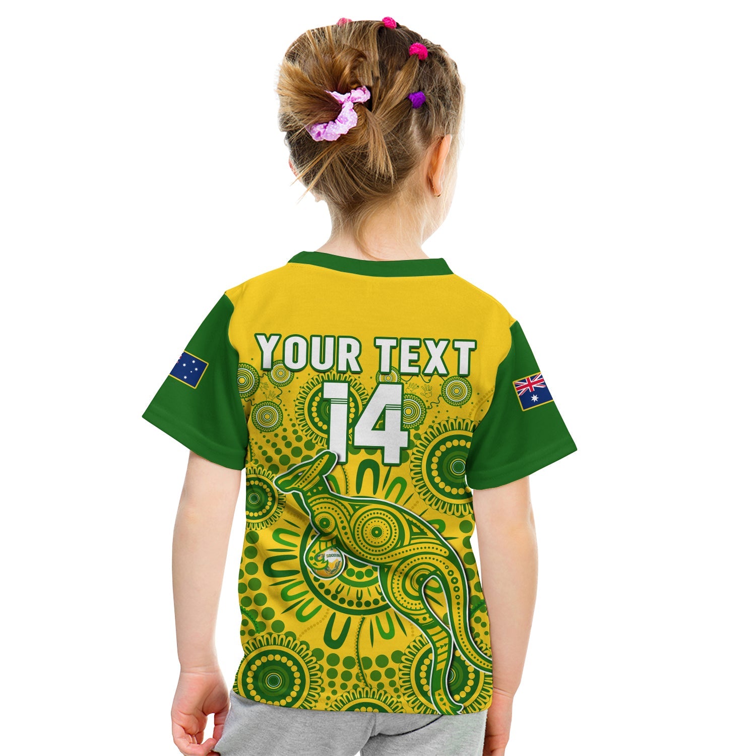 (Custom Text And Number) Australia Soccer T Shirt Socceroos Kangaroo Aussie Indigenous National Color - Vibe Hoodie Shop