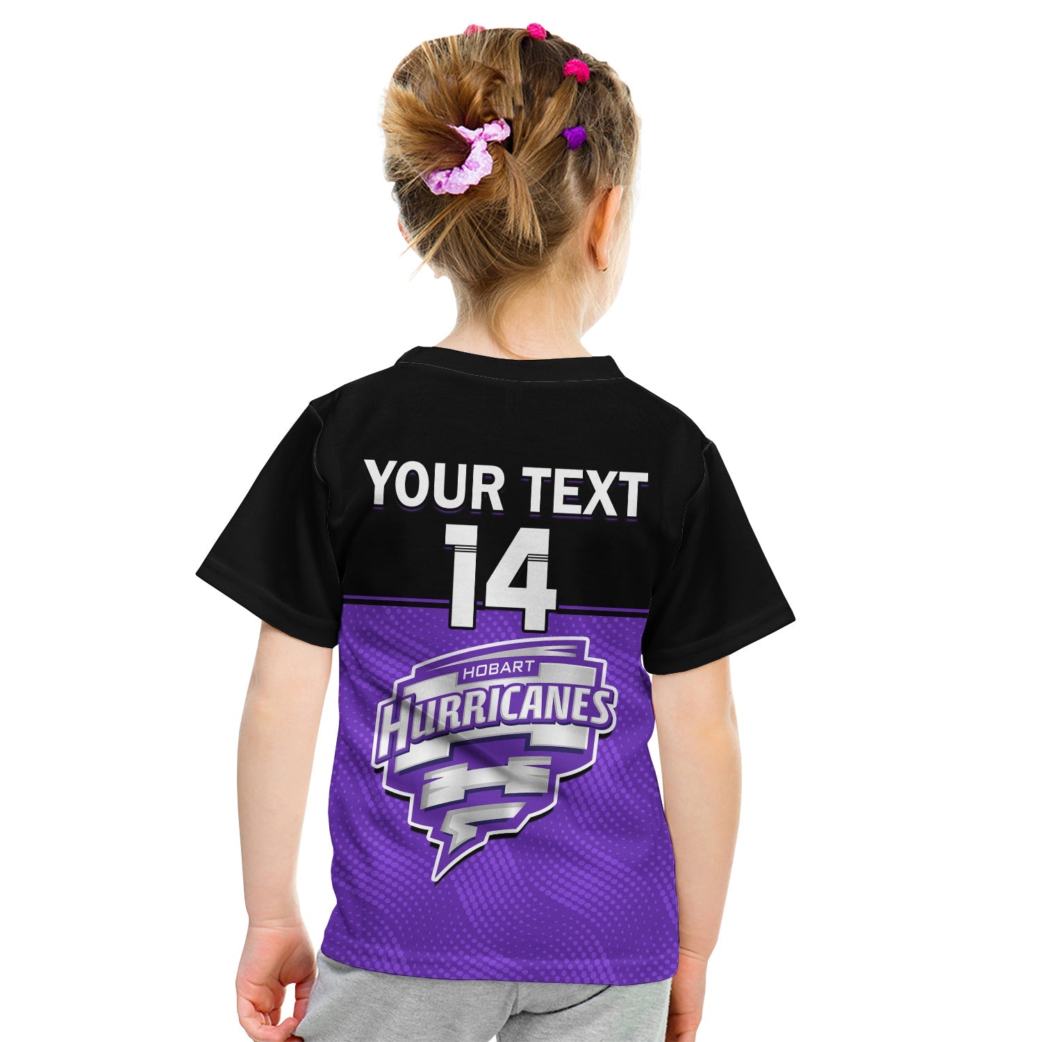 (Custom Text And Number) Hobart Hurricanes Cricket T Shirt KID Est 2011 Sporty - Vibe Hoodie Shop