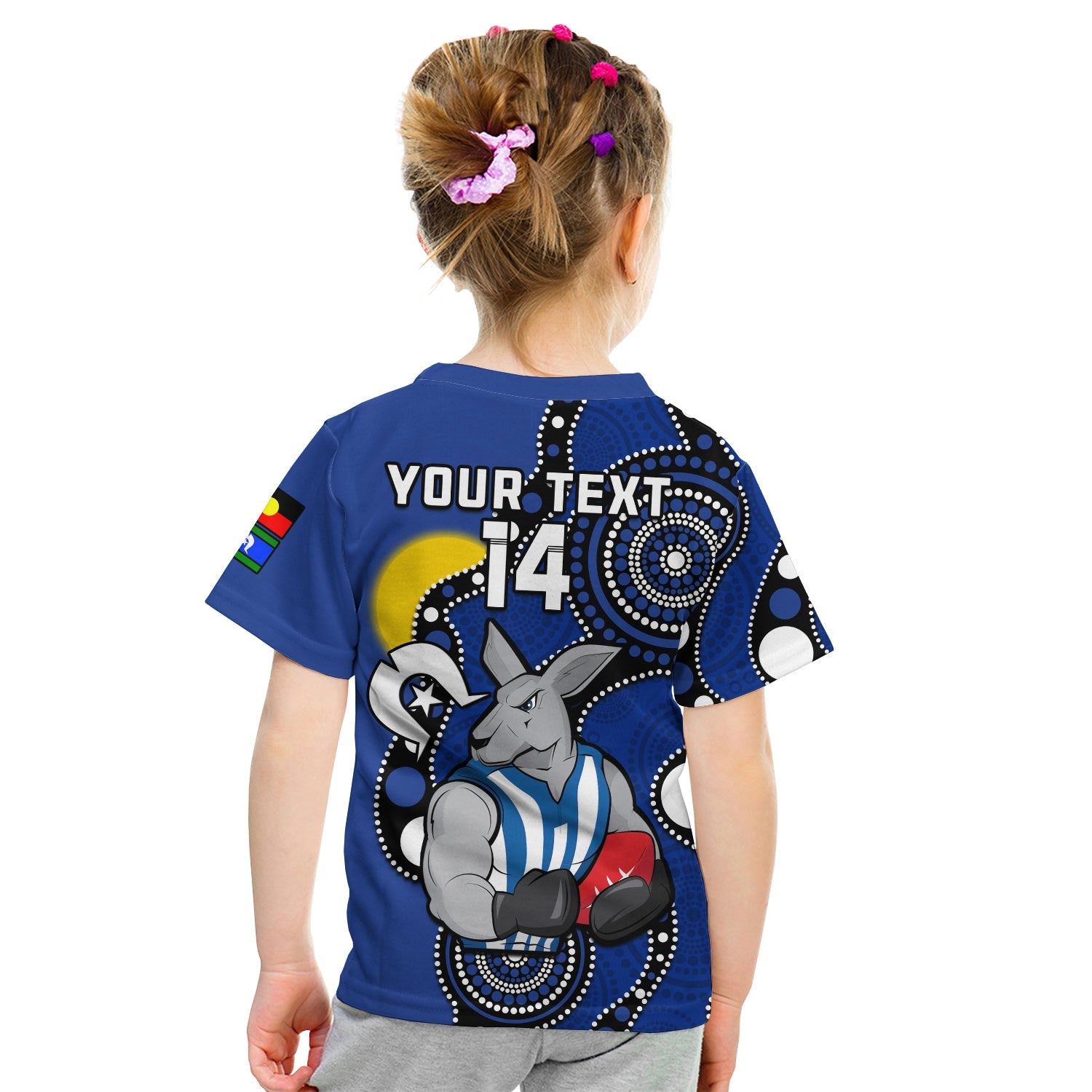 (Custom Text And Number) North Melbourne Football NAIDOC 2023 T Shirt KID Roos For Our Elders Indigenous - Vibe Hoodie Shop