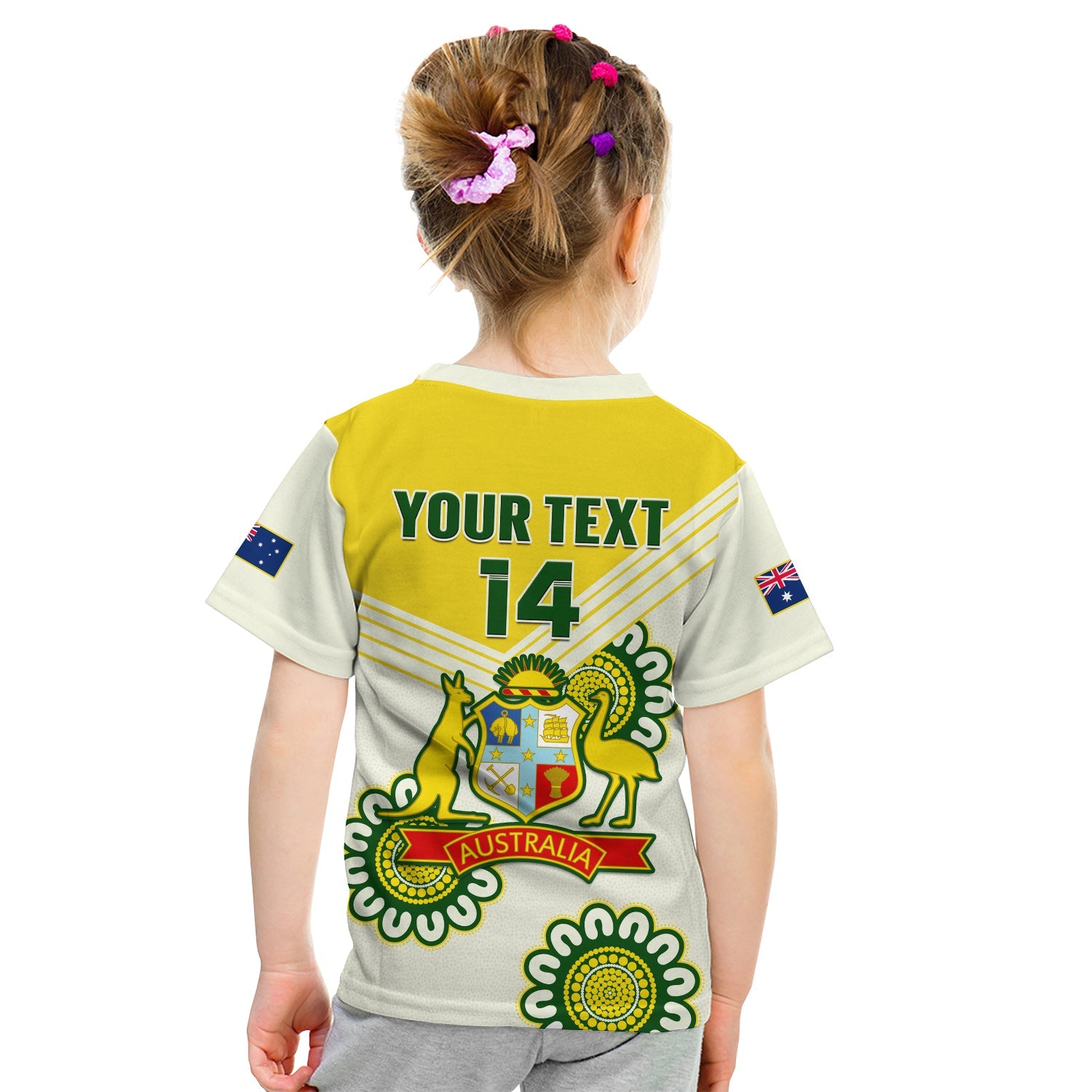 (Custom Text And Number) Australia Cricket T Shirt KID Boxing Day Test Aussie Indigenous - Vibe Hoodie Shop