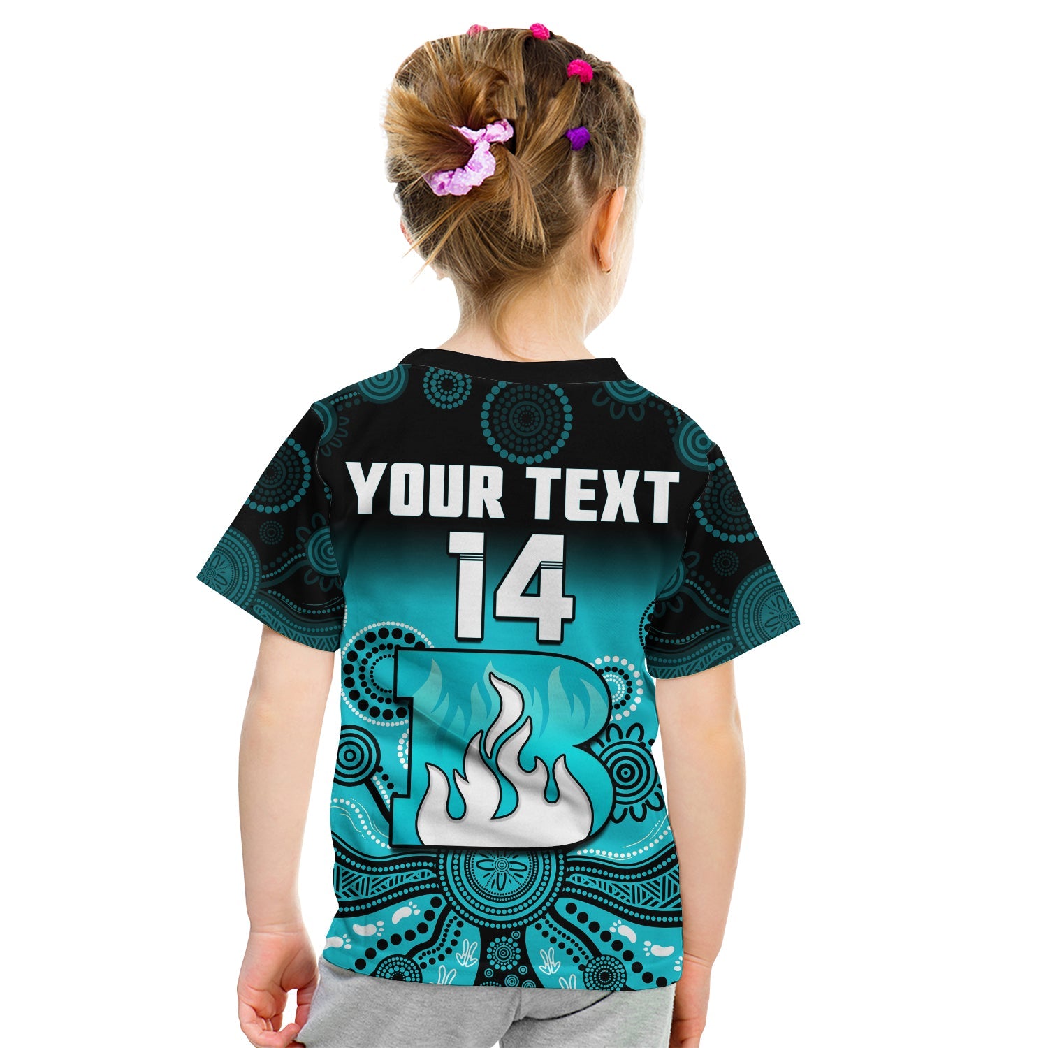 (Custom Text And Number) Brisbane Heat T Shirt Gradient Aboriginal Dot Painting - Vibe Hoodie Shop