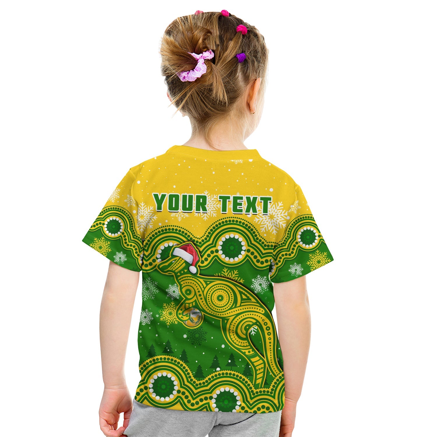 (Custom Personalised) Australia Soccer Christmas T Shirt Socceroos Indigenous Kangaroo - Vibe Hoodie Shop