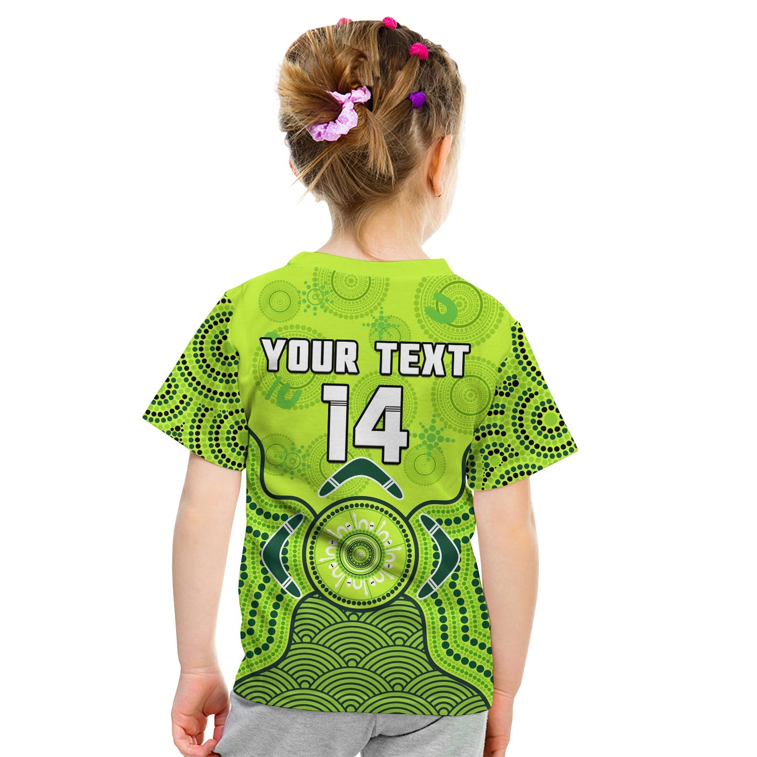 (Custom Text And Number) Thunder Cricket T Shirt KID Sydney Indigenous Artsy - Vibe Hoodie Shop