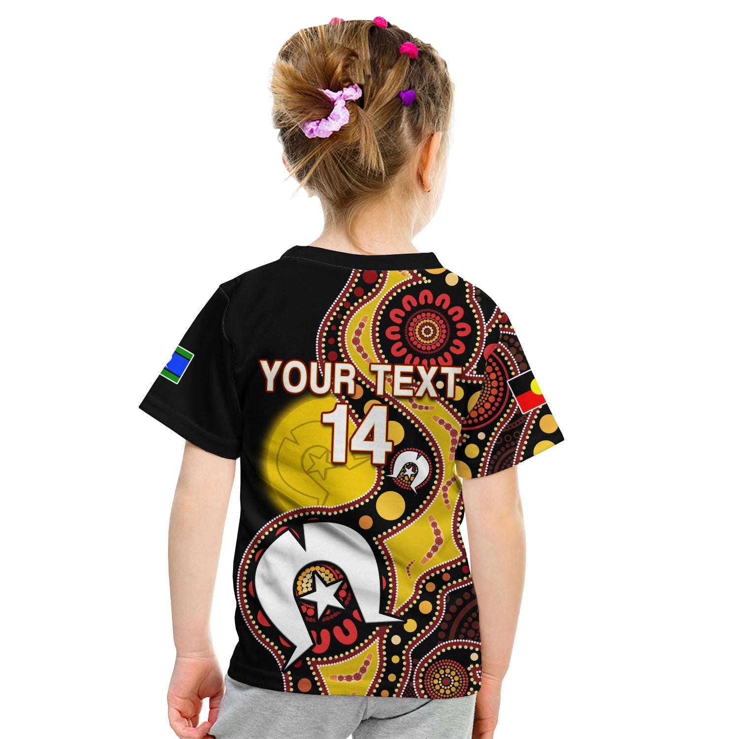 (Custom Text And Number) Australia NAIDOC Week 2023 T Shirt KID Indigenous For Our Elders - Vibe Hoodie Shop