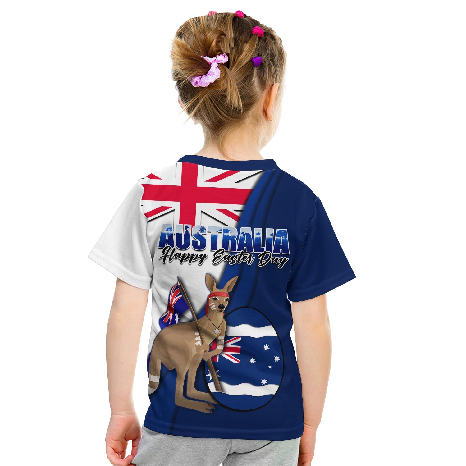 Australia Easter Day T Shirt Kangaroo With Egg Flag Style - Vibe Hoodie Shop