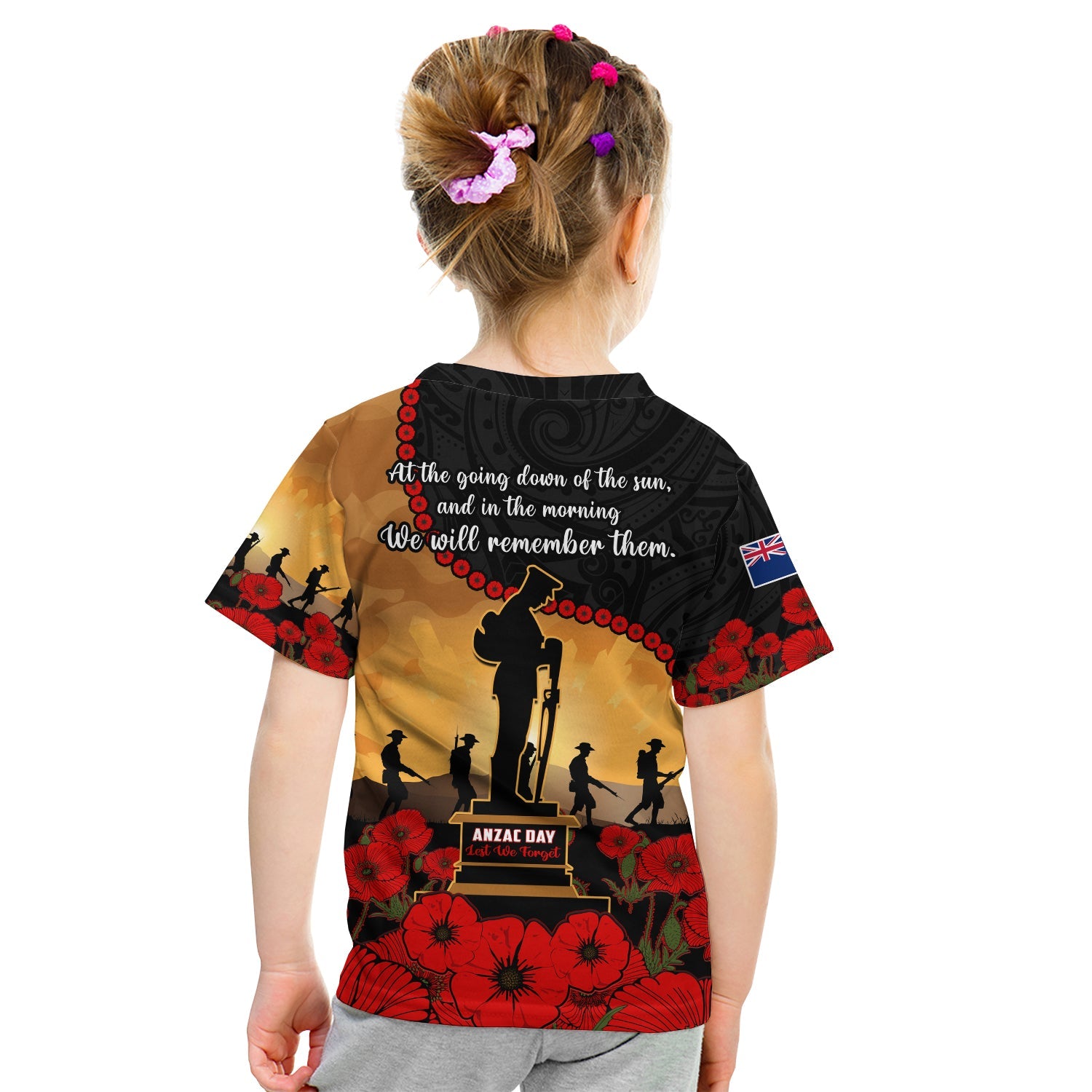 New Zealand Anzac T Shirt Maori Camouflage Mix Poppies We Will Remember Them - Vibe Hoodie Shop