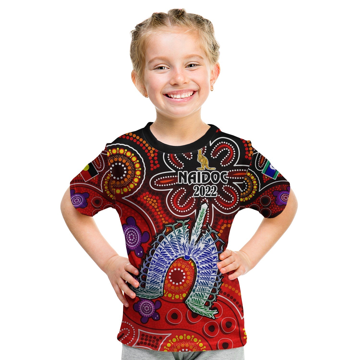 Australia NAIDOC Week T shirt Australian Aboriginal Dhari Kangaroo Artsy Style - Vibe Hoodie Shop