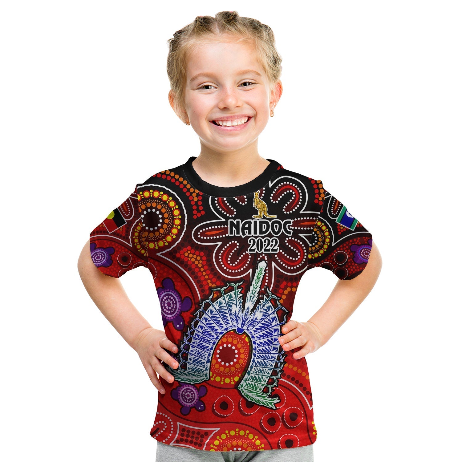(Custom Text And Number) Australia NAIDOC Week T shirt Australian Aboriginal Dhari Kangaroo Artsy Style - Vibe Hoodie Shop