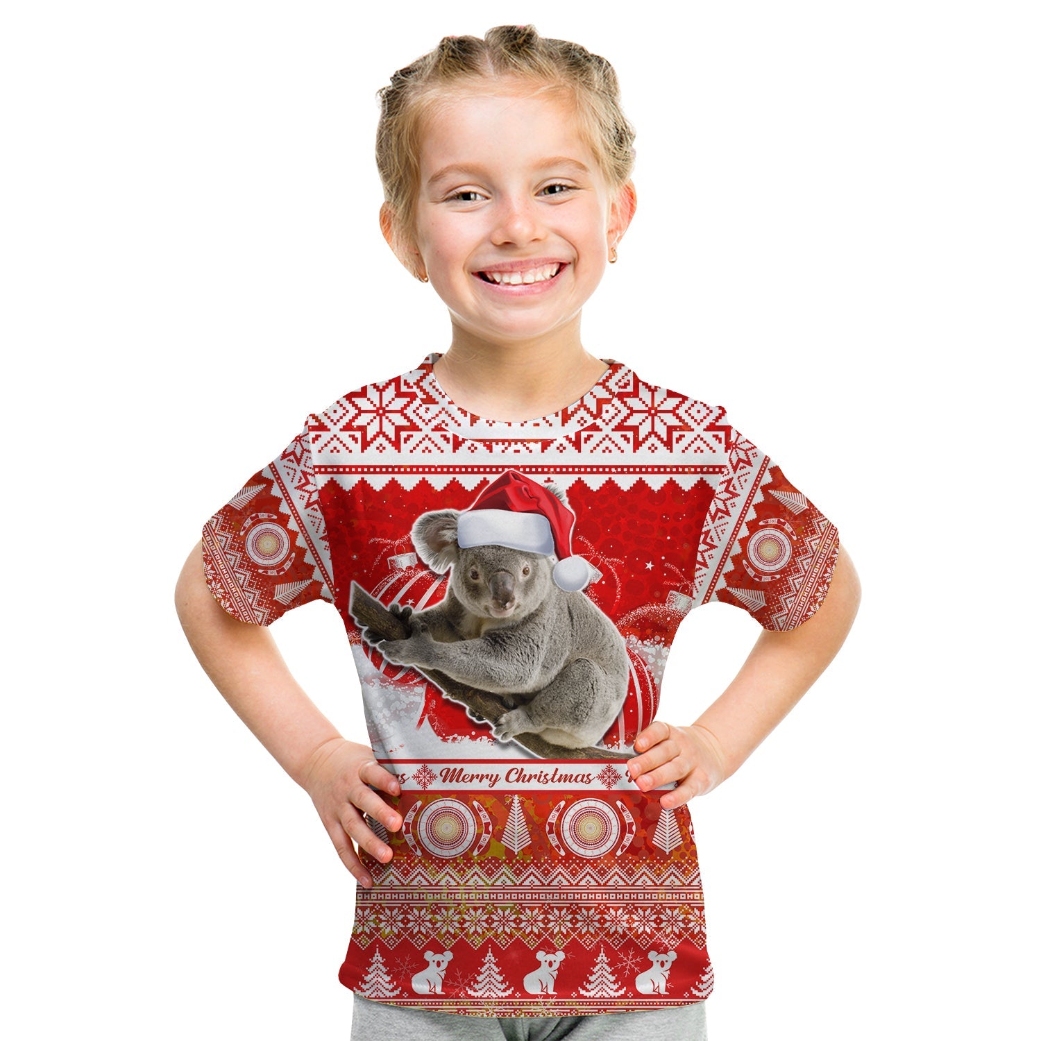 Australia T Shirt Koala Aboriginal Painting Merry Christmas - Vibe Hoodie Shop