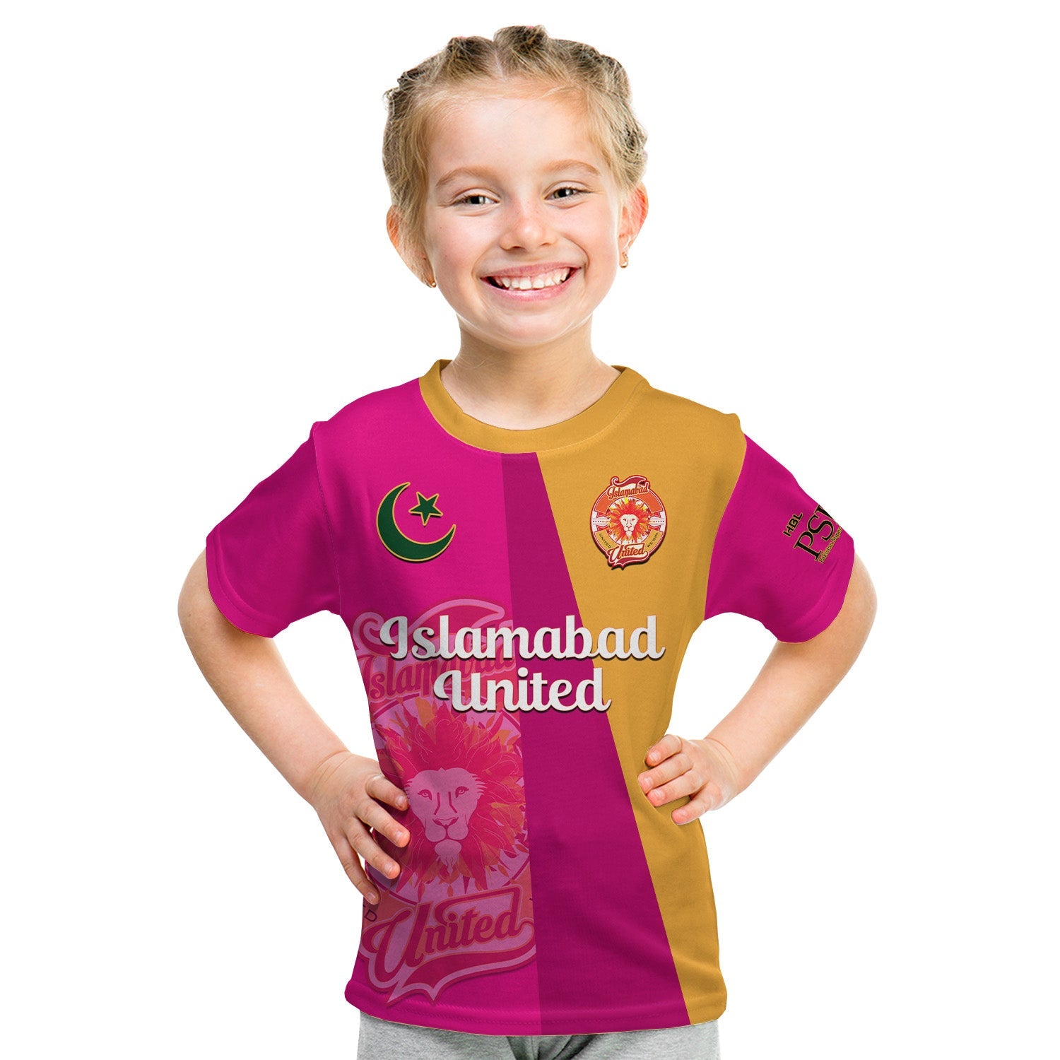 (Custom Text And Number) Islamabad United Cricket T Shirt KID Sherus HBL PSL 2023 Mantegna Dynamic - Vibe Hoodie Shop