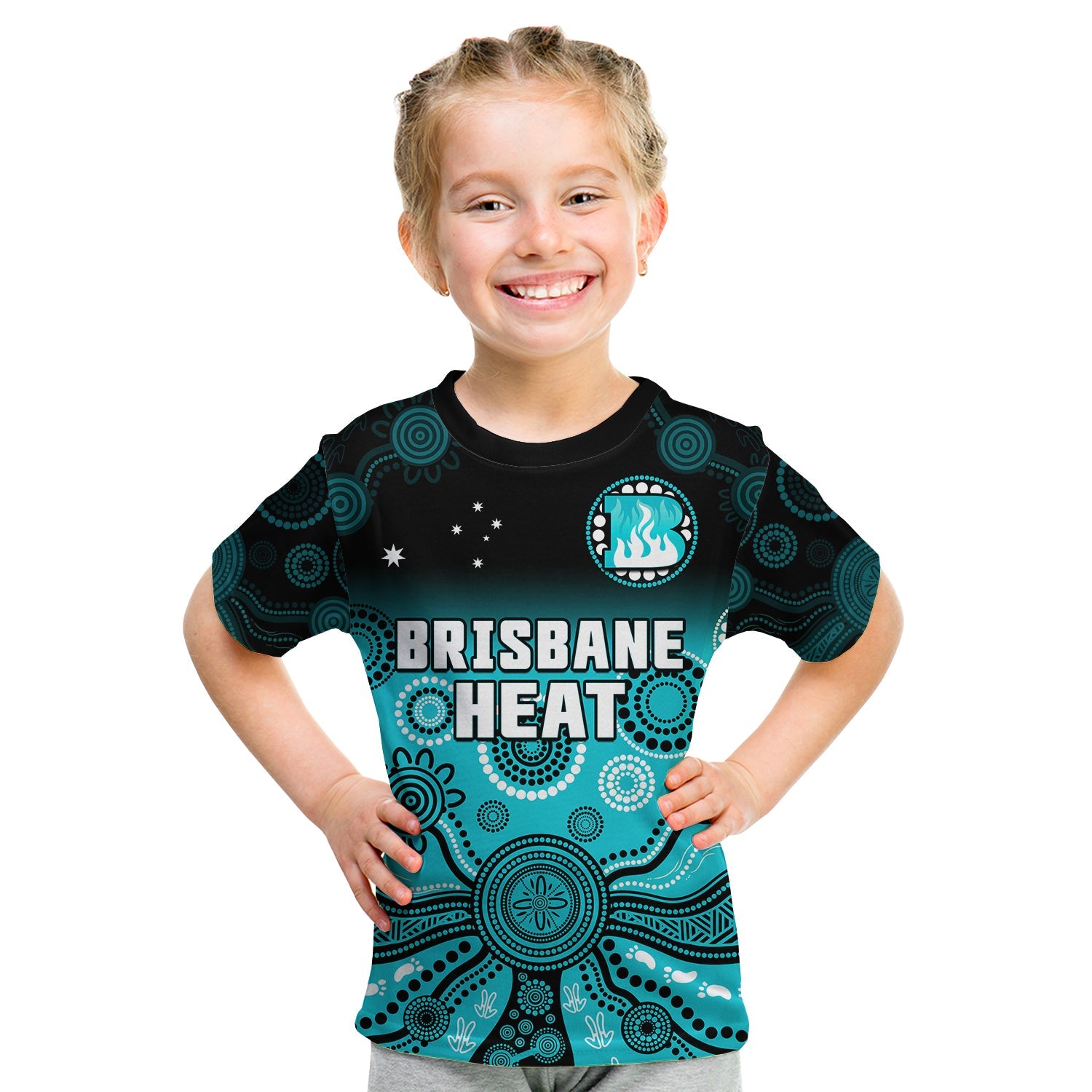 Brisbane Heat T Shirt Gradient Aboriginal Dot Painting - Vibe Hoodie Shop